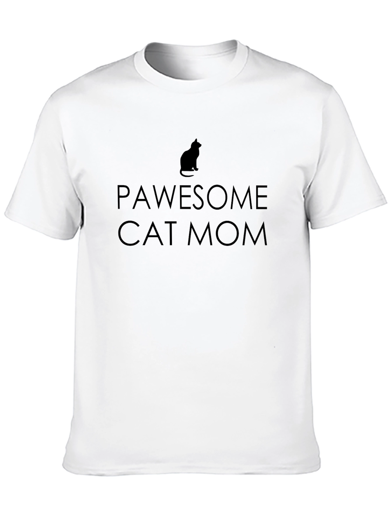 Black Pawsome Cat Mom Graphic Tee - Perfect for Cat Lovers! view 10