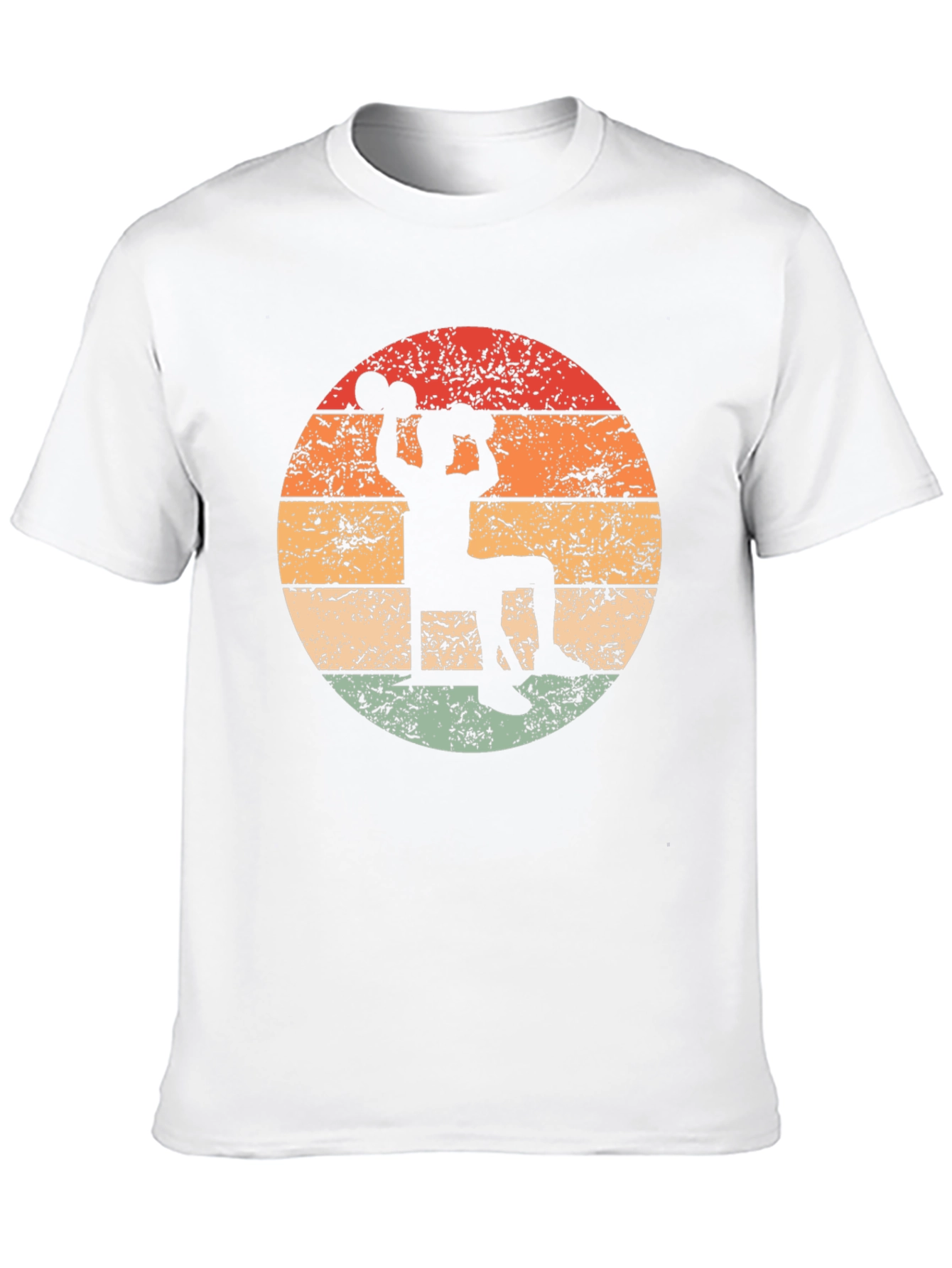 Black Retro Weightlifter T-Shirt - Vintage Gym Design view 10