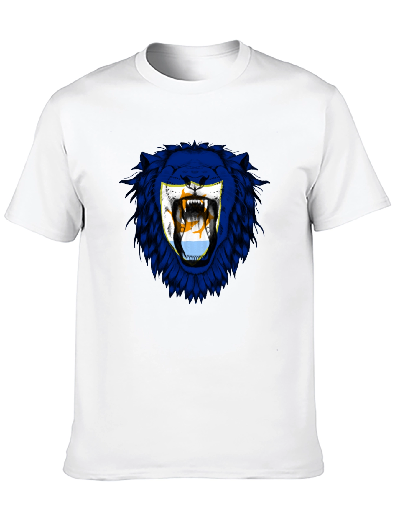 Black Lion Flag Graphic Tee - Men's Black T-Shirt view 10