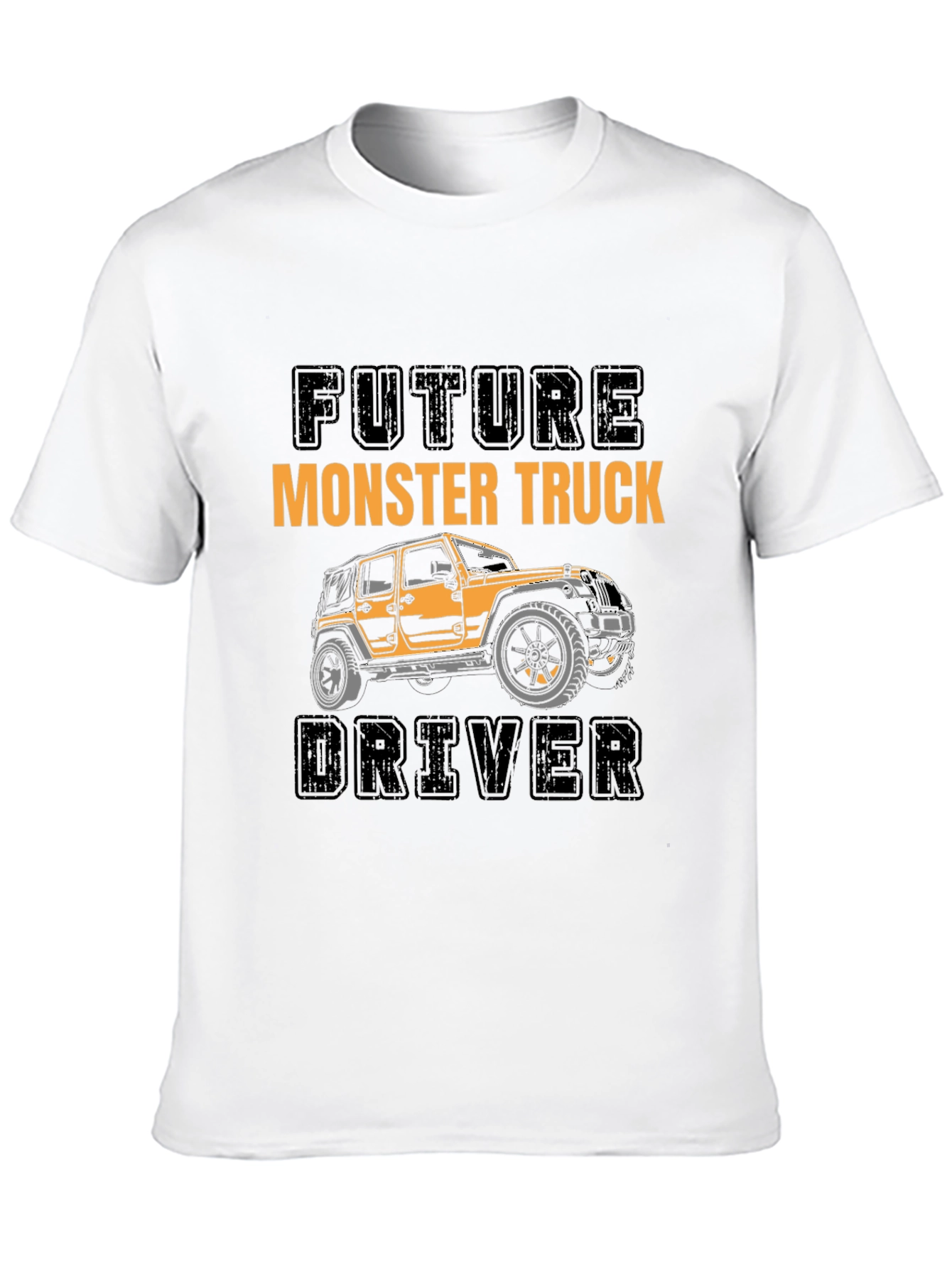 Black Future Monster Truck Driver Black T-Shirt view 10