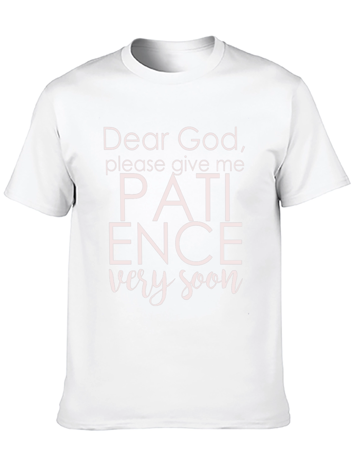 Black Dear God Patience T-Shirt - Funny Graphic Tee view 10