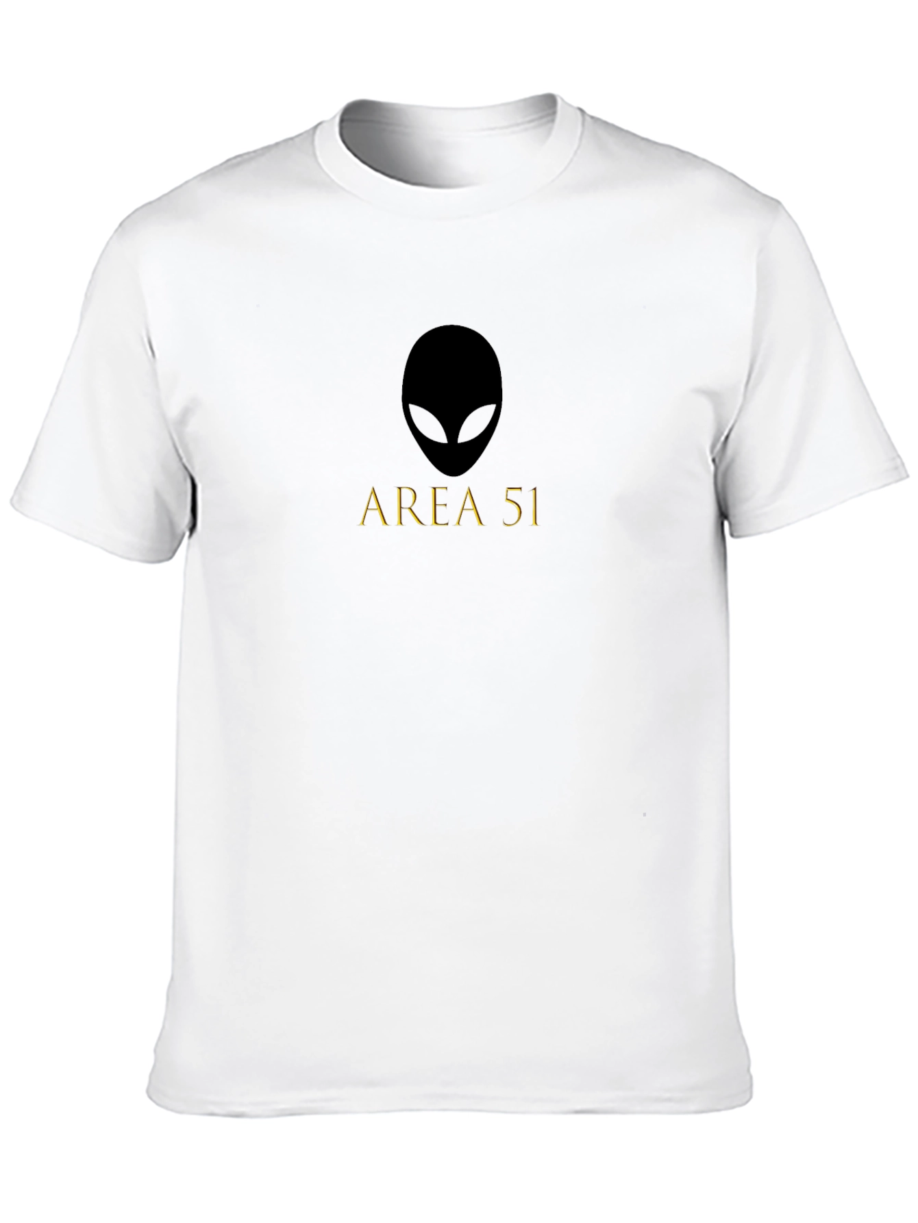 Black Area 51 Alien Graphic Tee - Black Cotton T-Shirt view 10