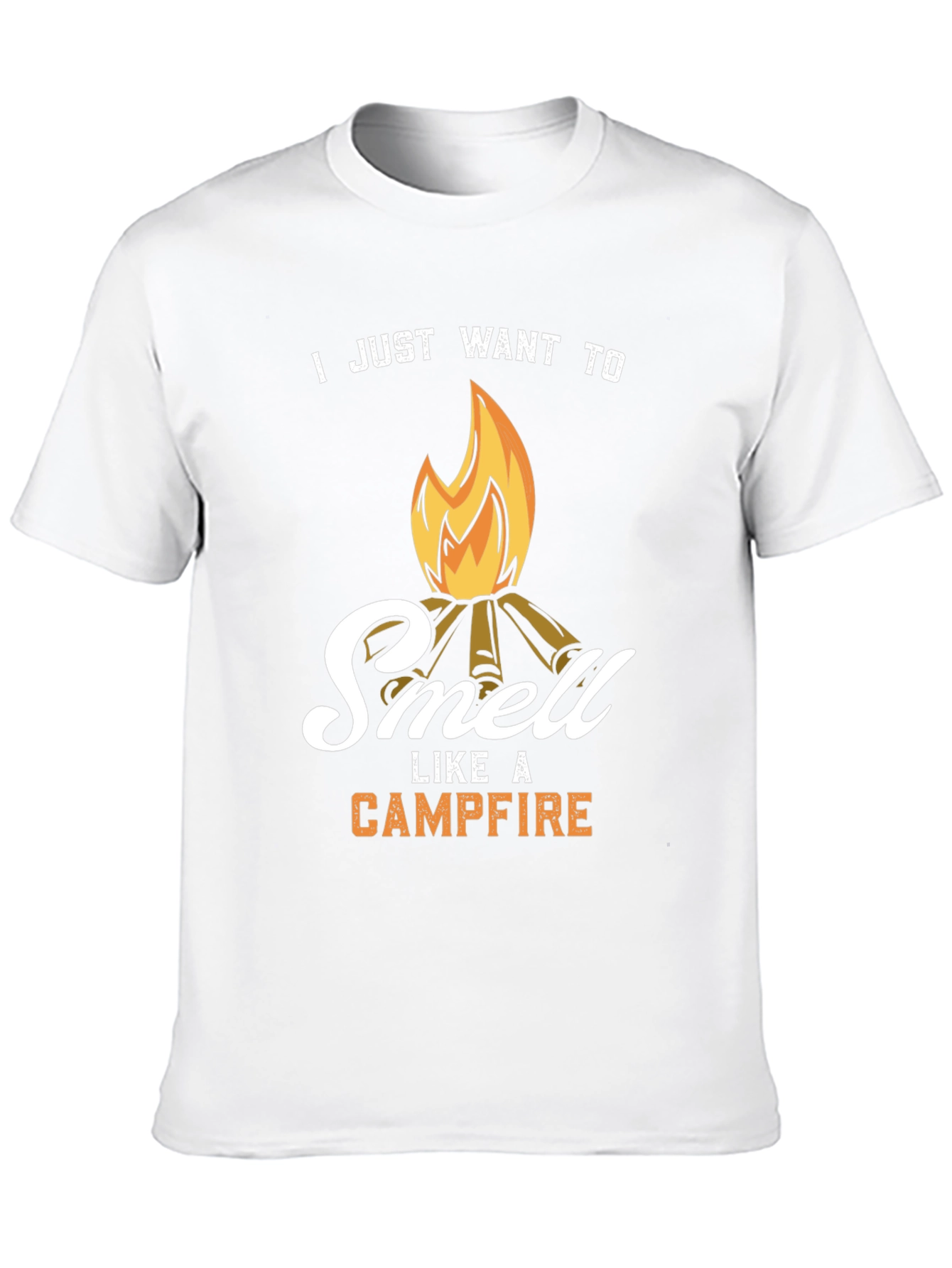 Black Campfire Smell T-Shirt - Camping Lover Gift view 10