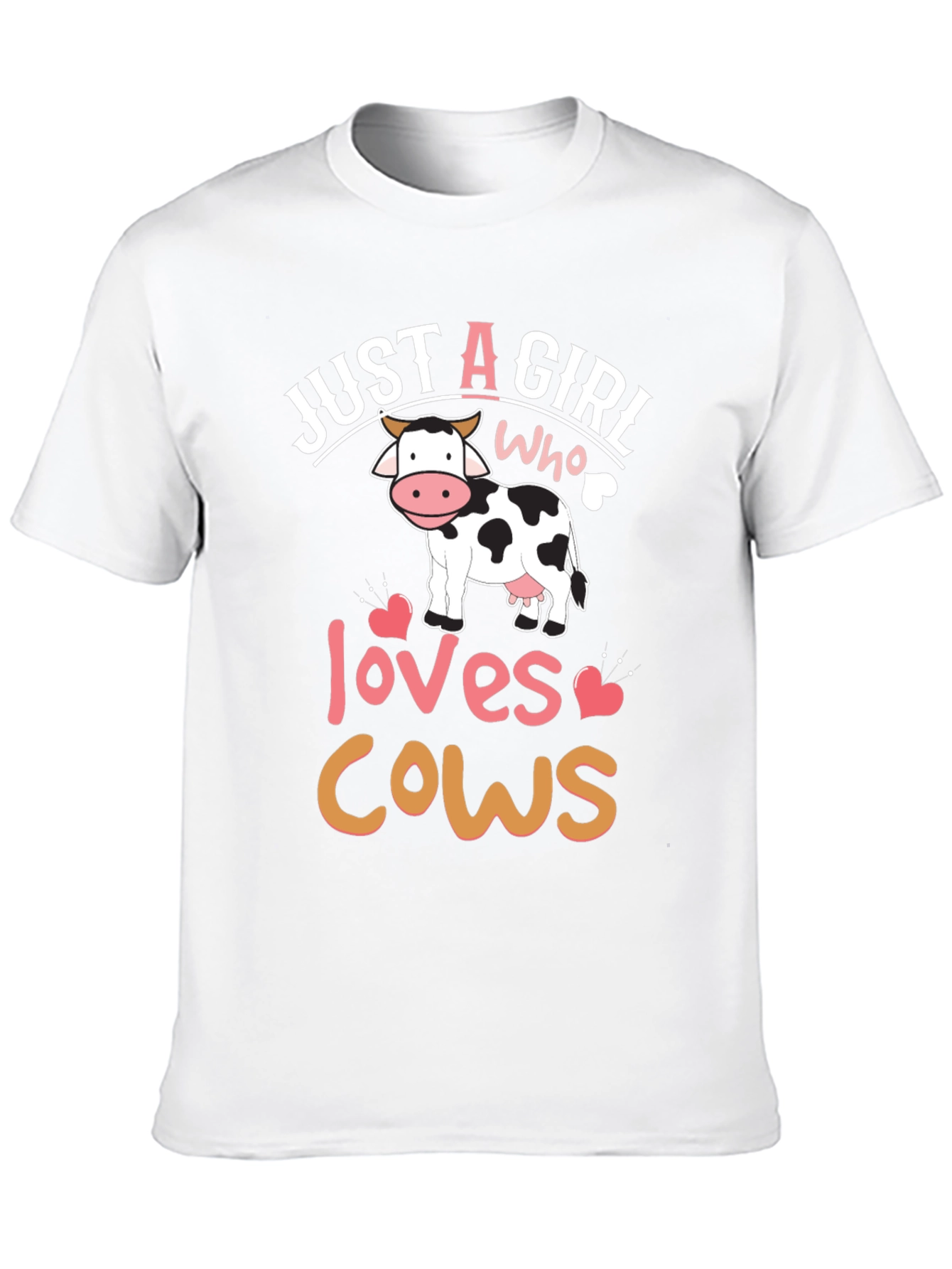 Black Just A Girl Who Loves Cows T-Shirt view 10