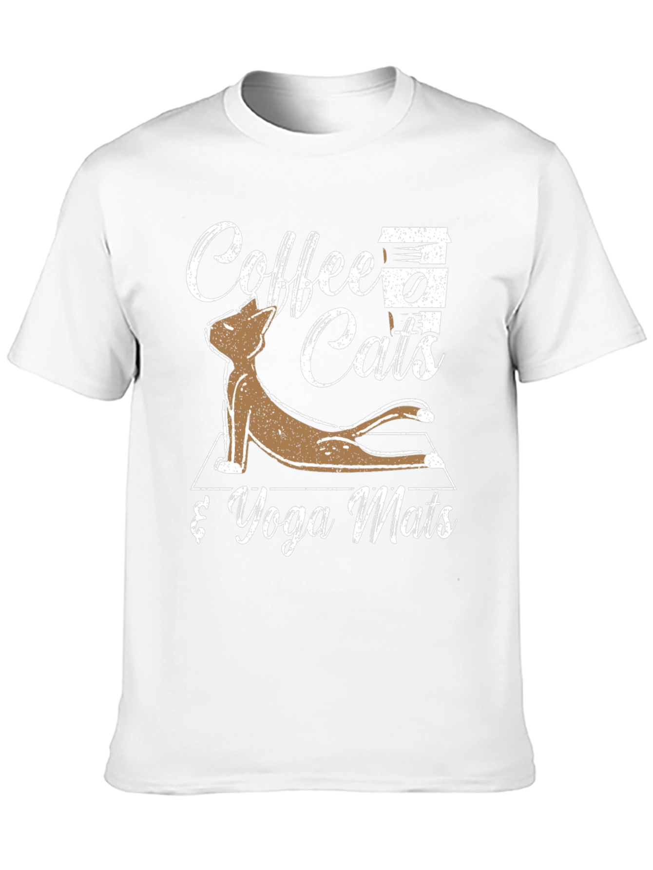 Black Coffee Cats & Yoga Mats Graphic T-Shirt view 10