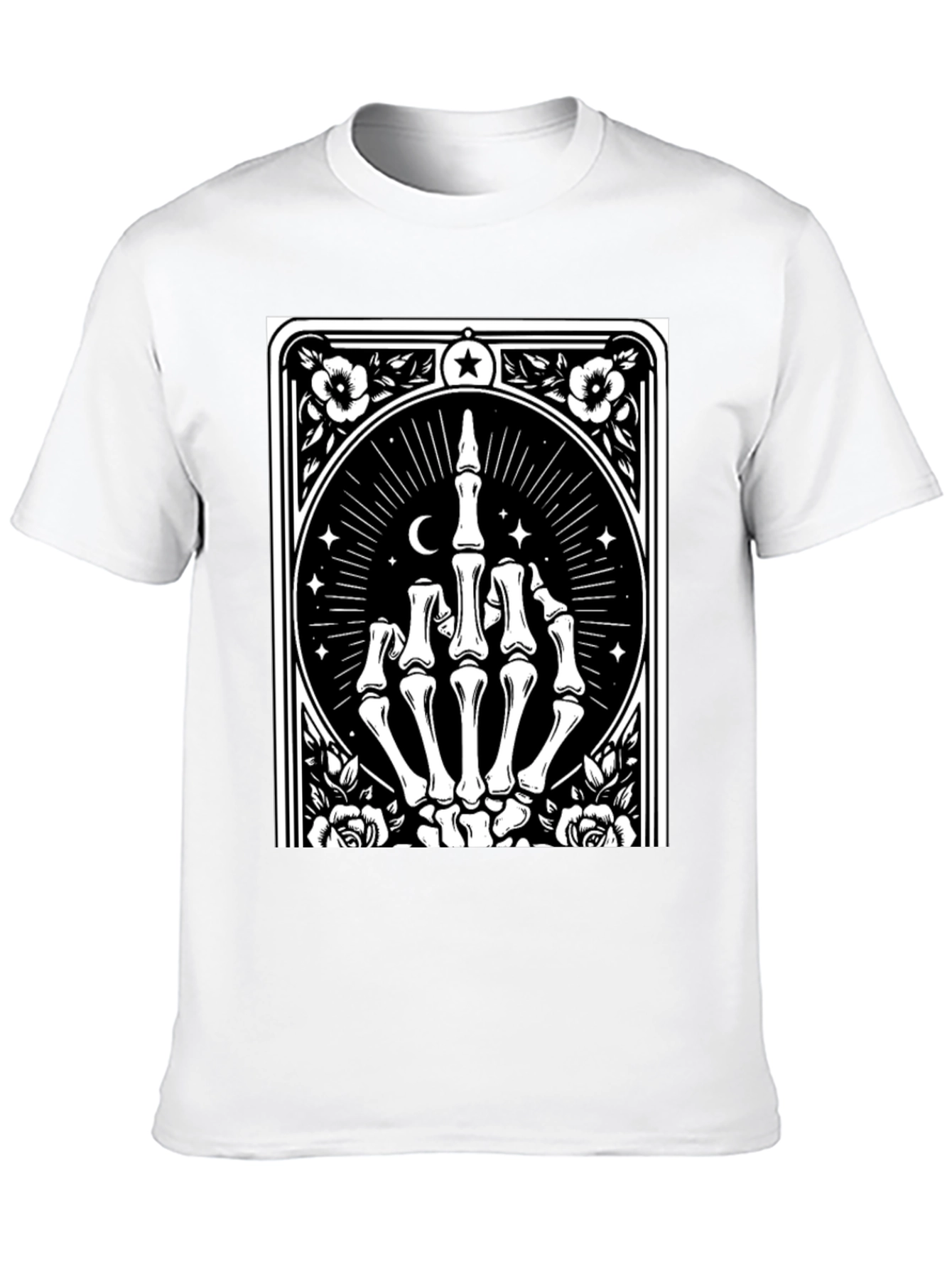 Black Skeleton Hand Graphic Black T-Shirt view 10