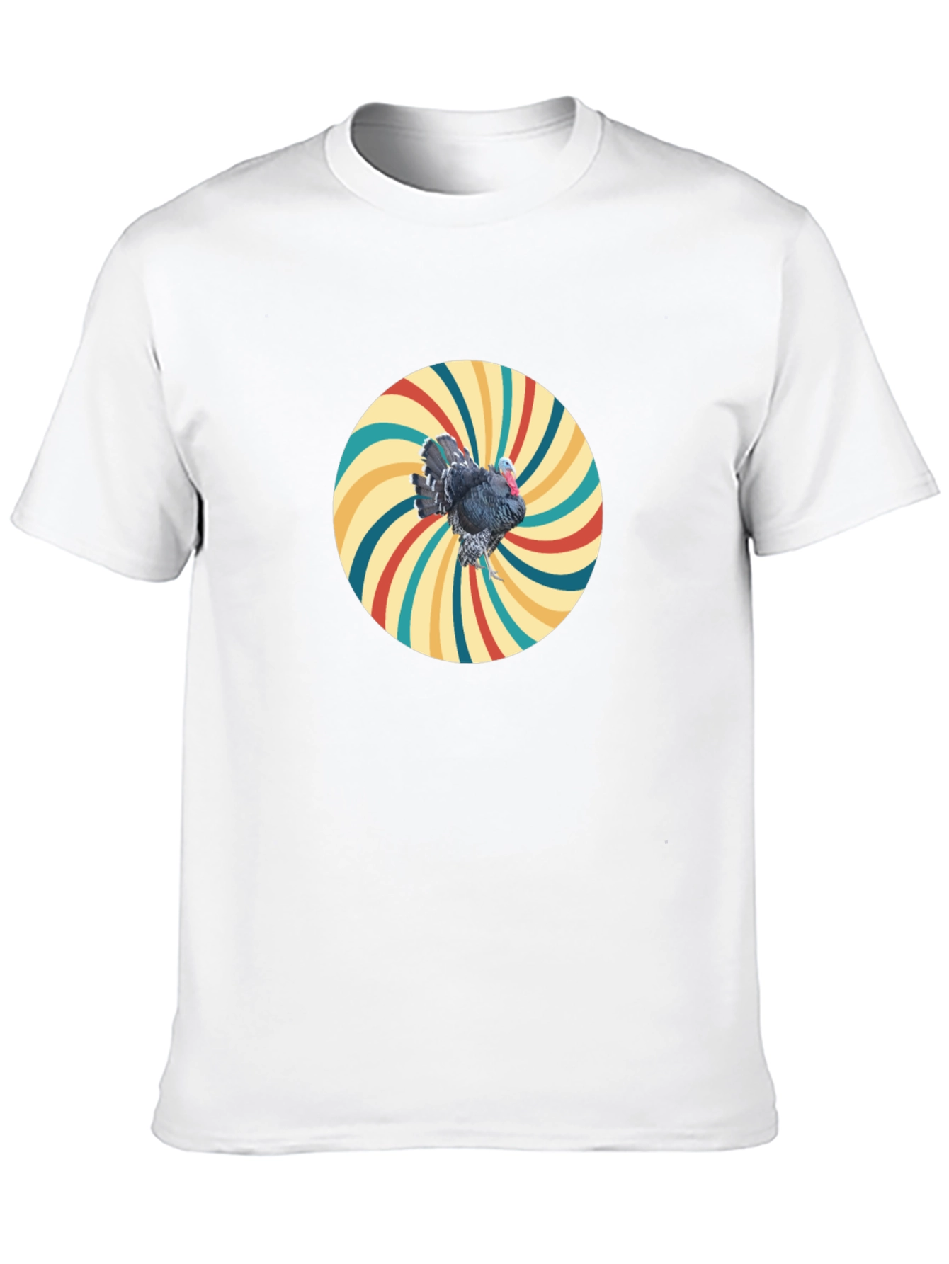 Black Retro Turkey Graphic Tee - Cool Bird Design view 10