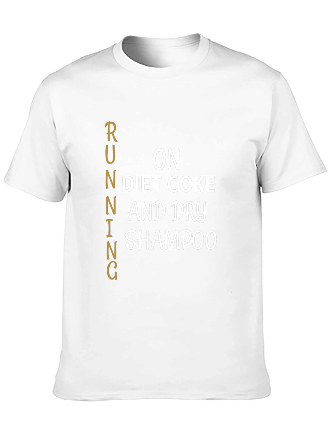 Black Running on Diet Coke & Dry Shampoo T-Shirt view 10