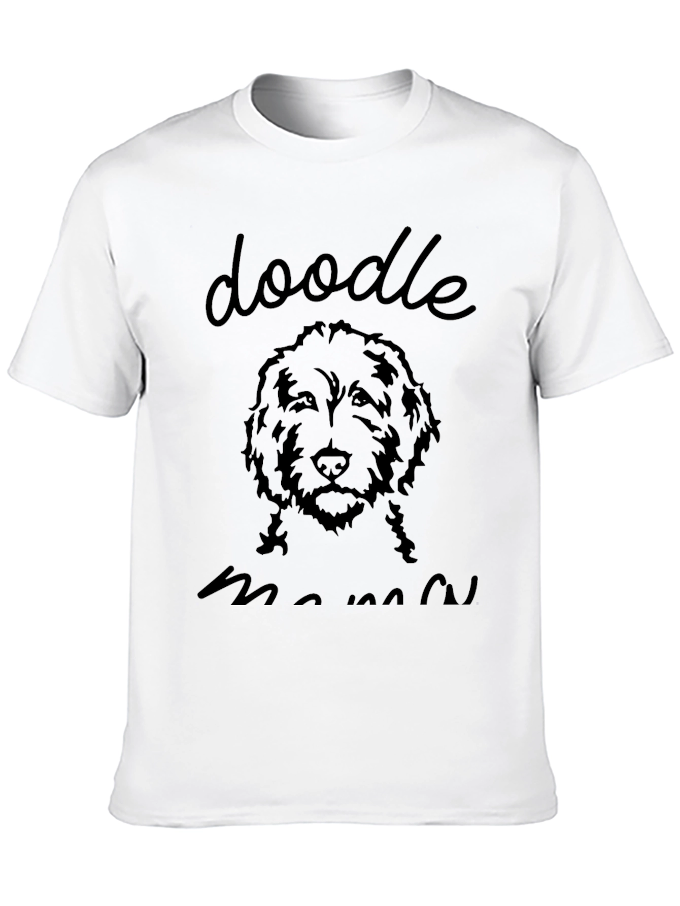 Black Doodle Mama Black T-Shirt - Dog Lover Tee view 10