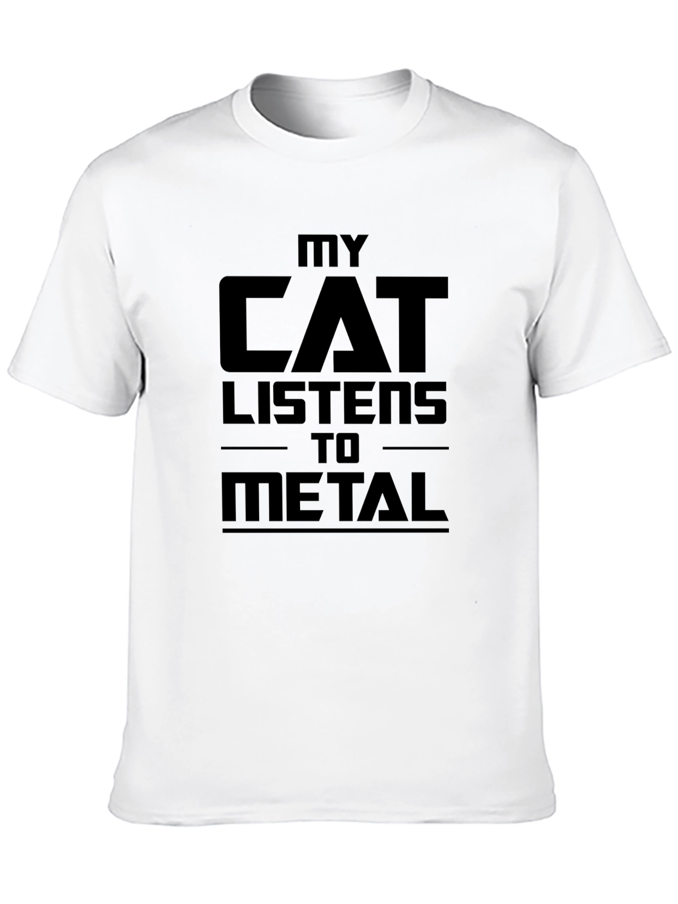 Black My Cat Listens To Metal T-Shirt view 10