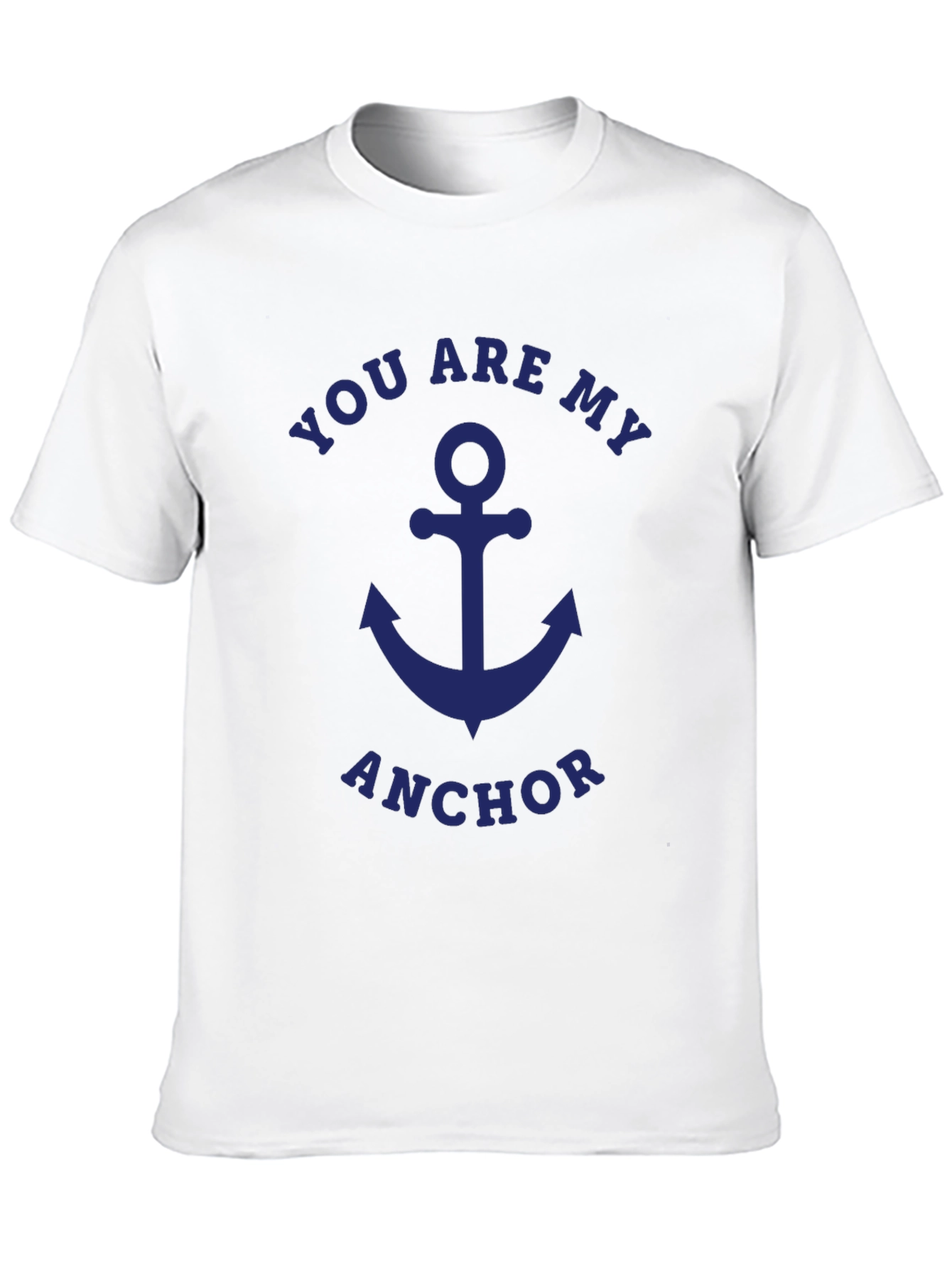Black Nautical Anchor T-Shirt - You Are My Anchor - Black view 10