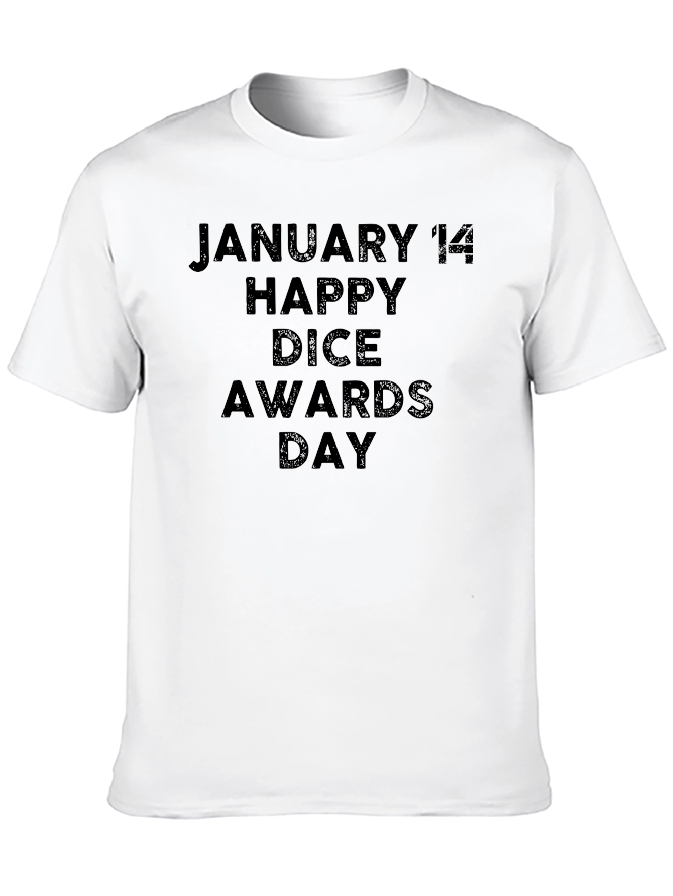 Black Happy Dice Awards Day January 14th Black T-Shirt view 10