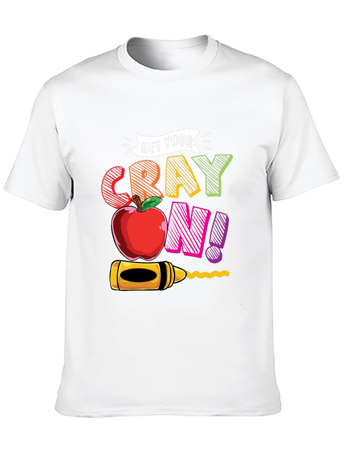 Black Get Your Crayon On! Graphic T-Shirt view 10