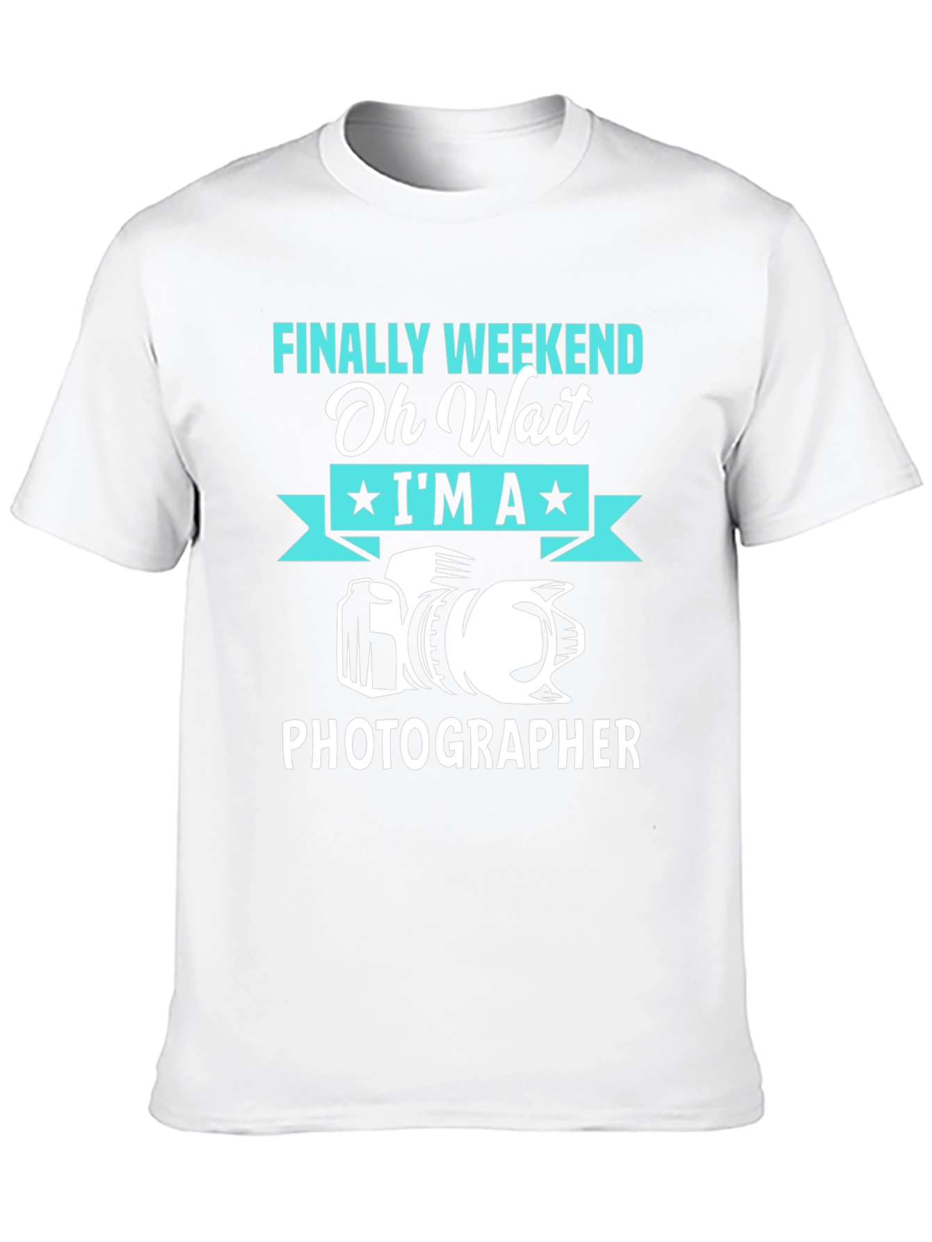 Black Funny Photographer T-Shirt - Finally Weekend view 10