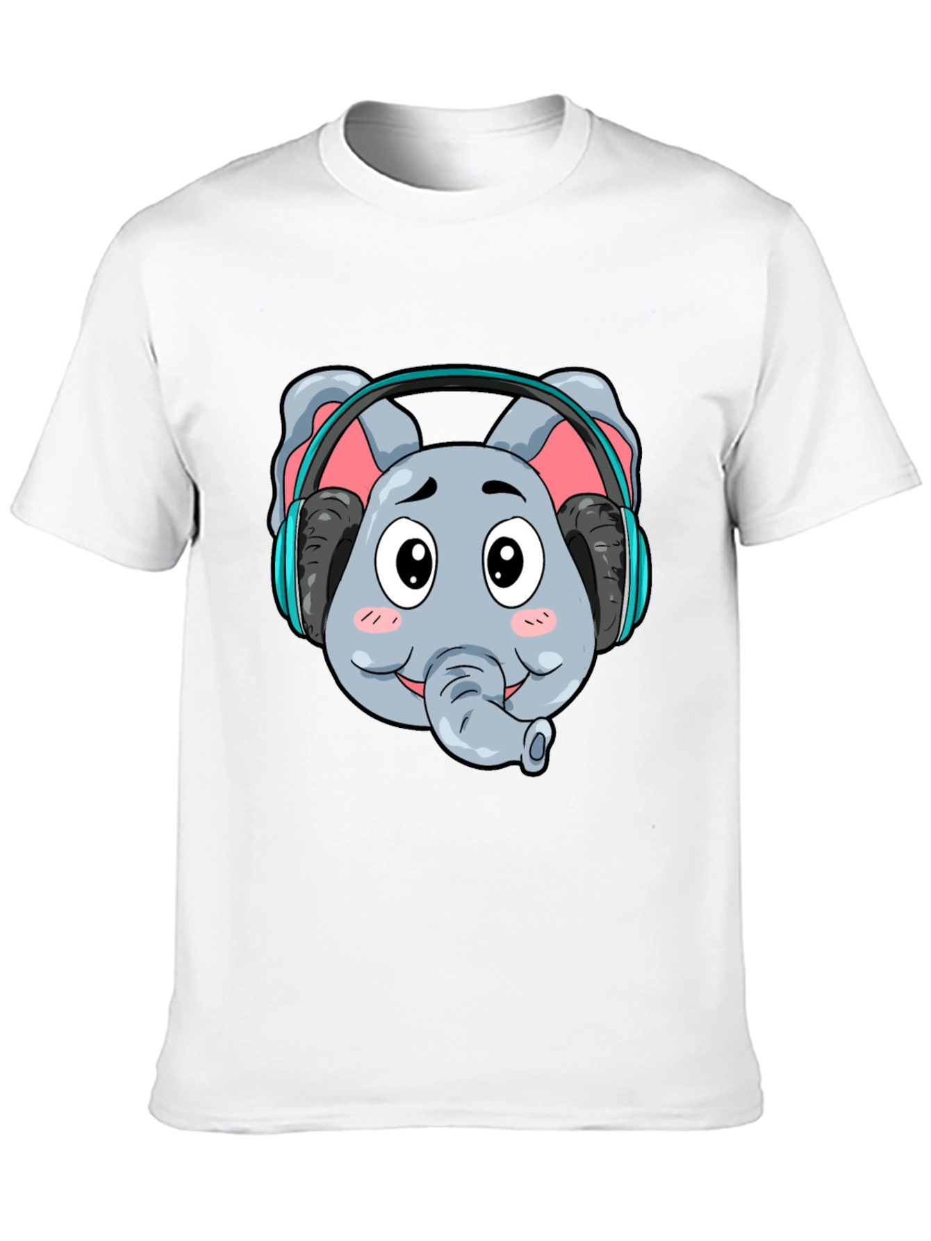 Black Elephant DJ Graphic Tee - Cool Cartoon T-Shirt view 10