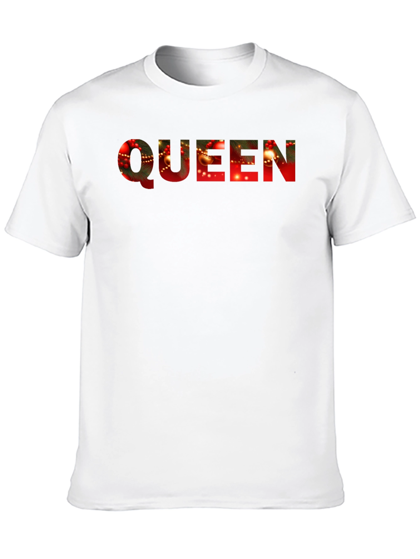 Black Queen Christmas Lights T-Shirt view 10