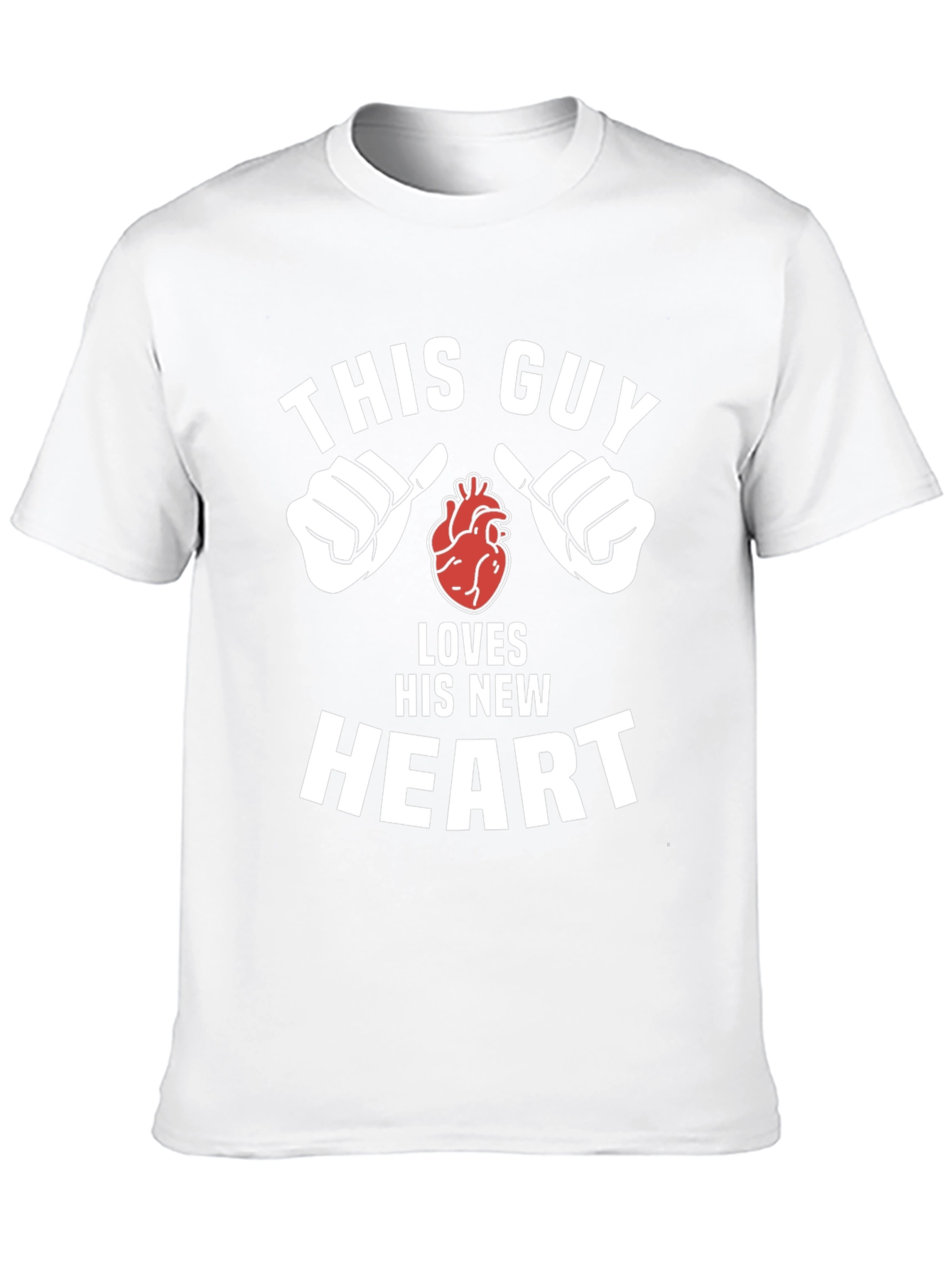 Black This Guy Loves His New Heart Graphic Tee view 10