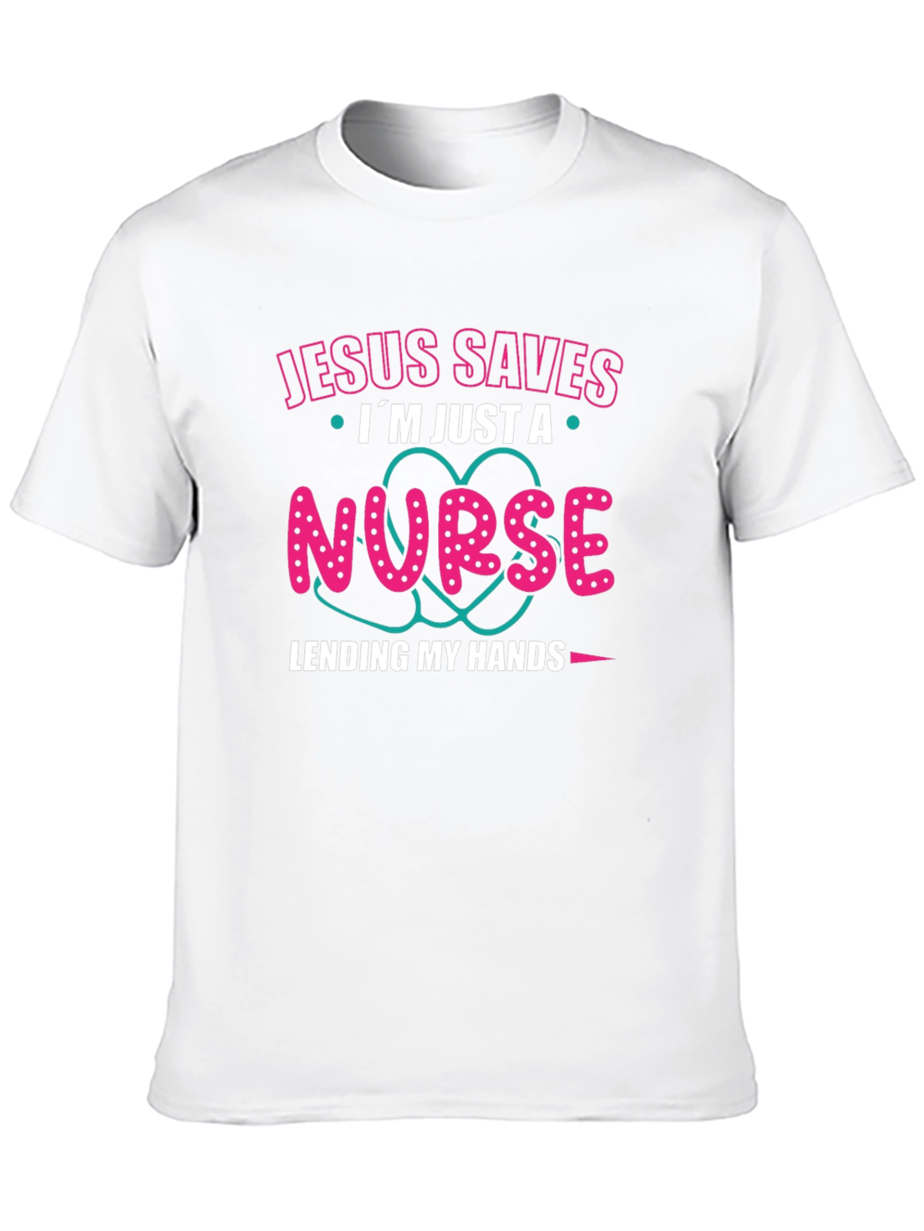 Black Jesus Saves I'm Just a Nurse T-Shirt view 10