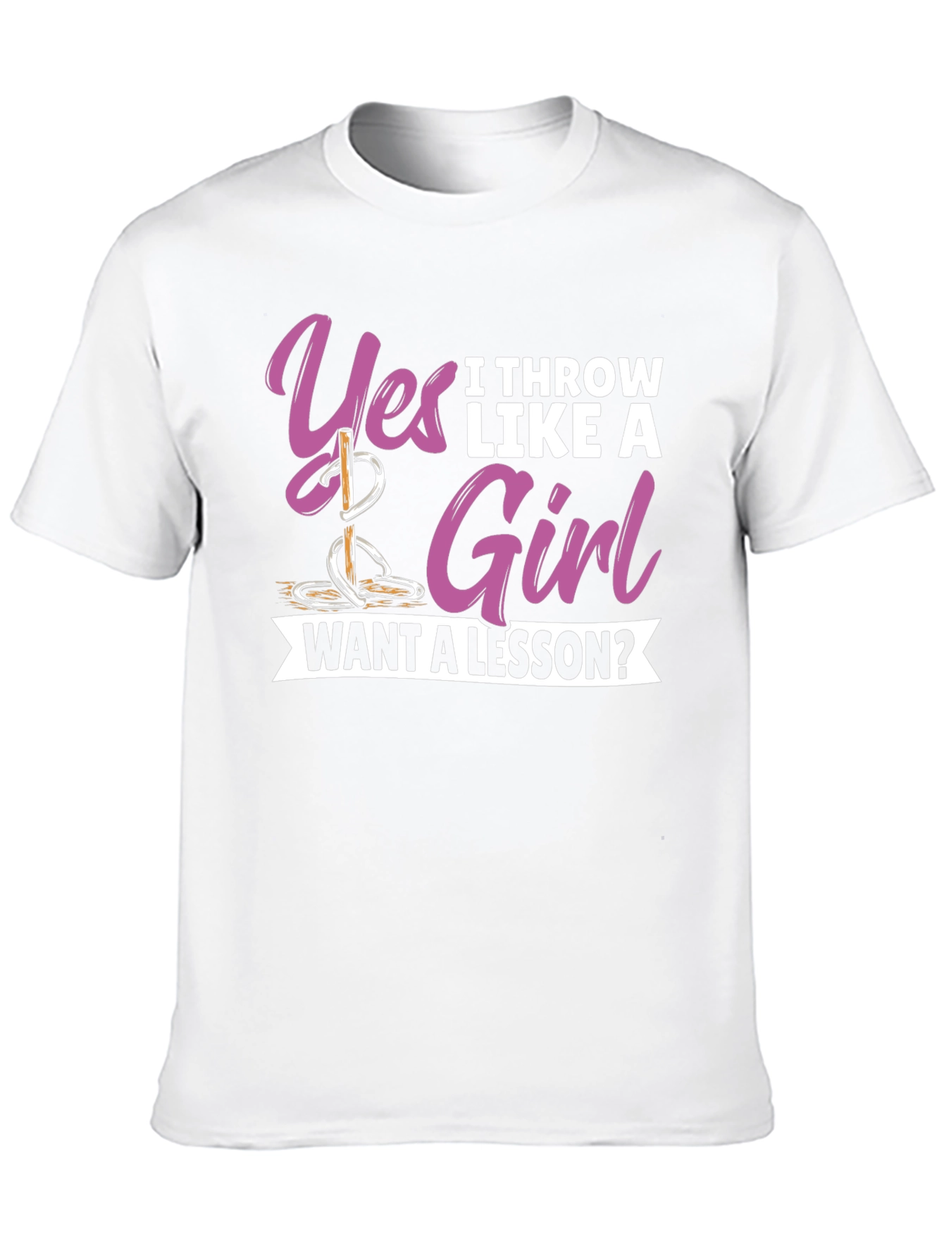 Black Yes I Throw Like A Girl T-Shirt view 10