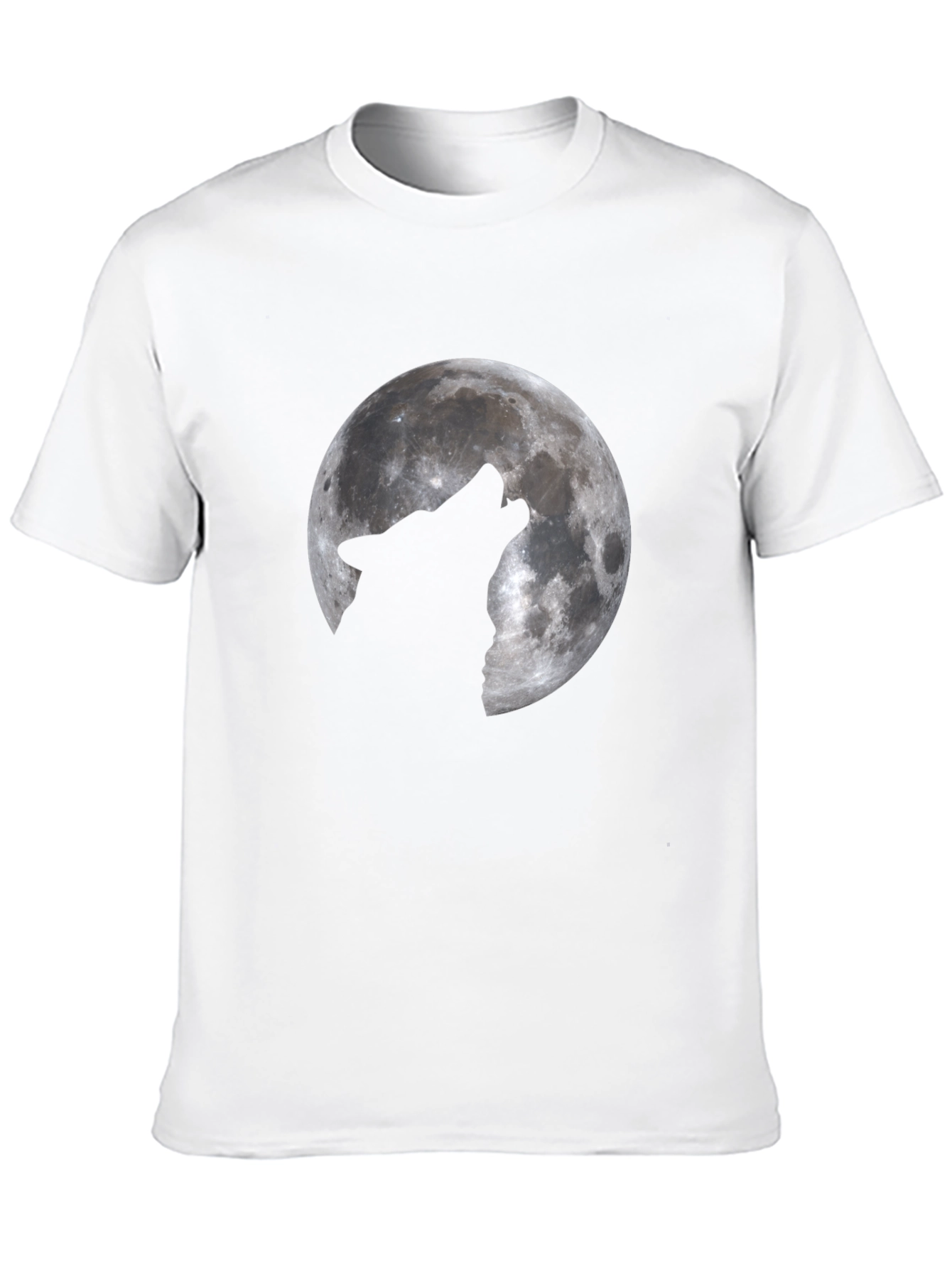 Black Wolf Moon Graphic T-Shirt - Black Cotton Tee view 10