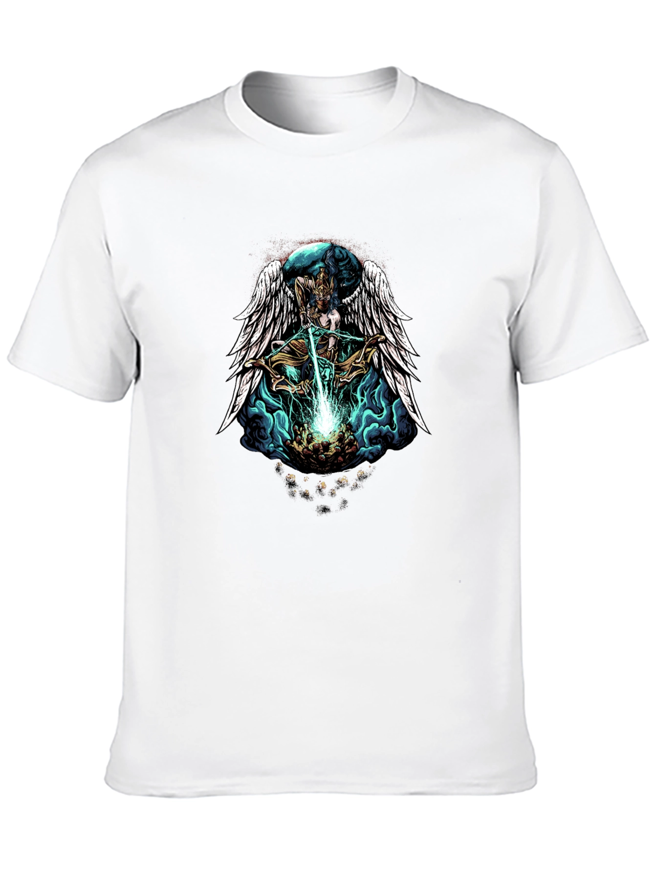 Black Winged Angel Archer Graphic Tee view 10