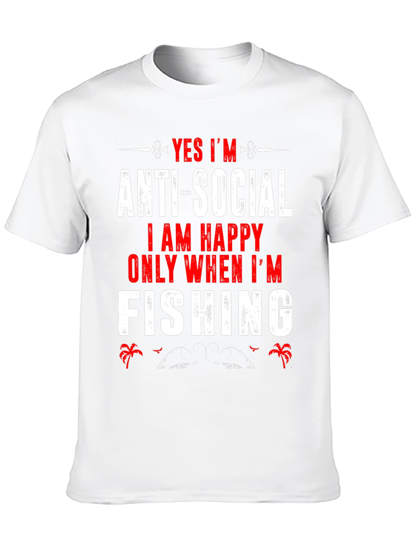 Black Anti-Social Fishing T-Shirt - Funny Fisherman Tee view 10