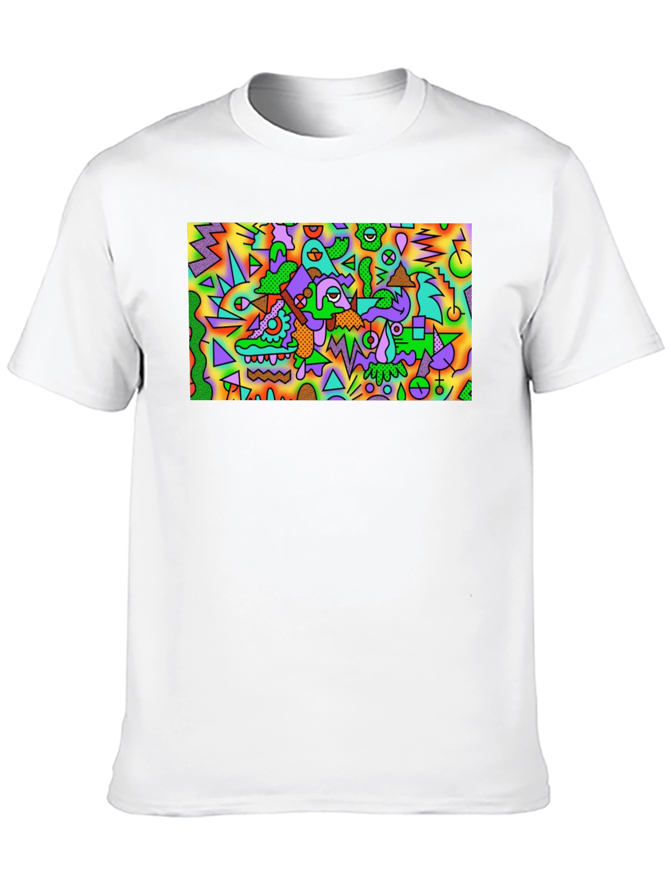 Black Abstract Art Tee - Bold Graphic Print T-Shirt view 10