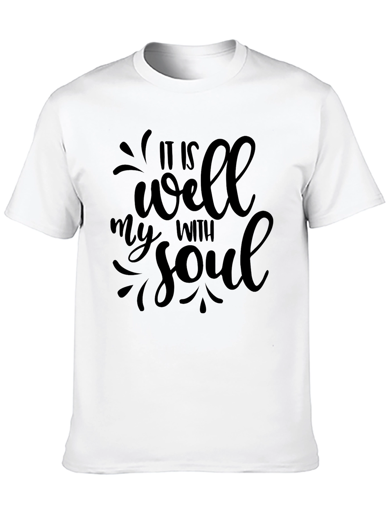 Black It Is Well With My Soul Black T-Shirt view 10