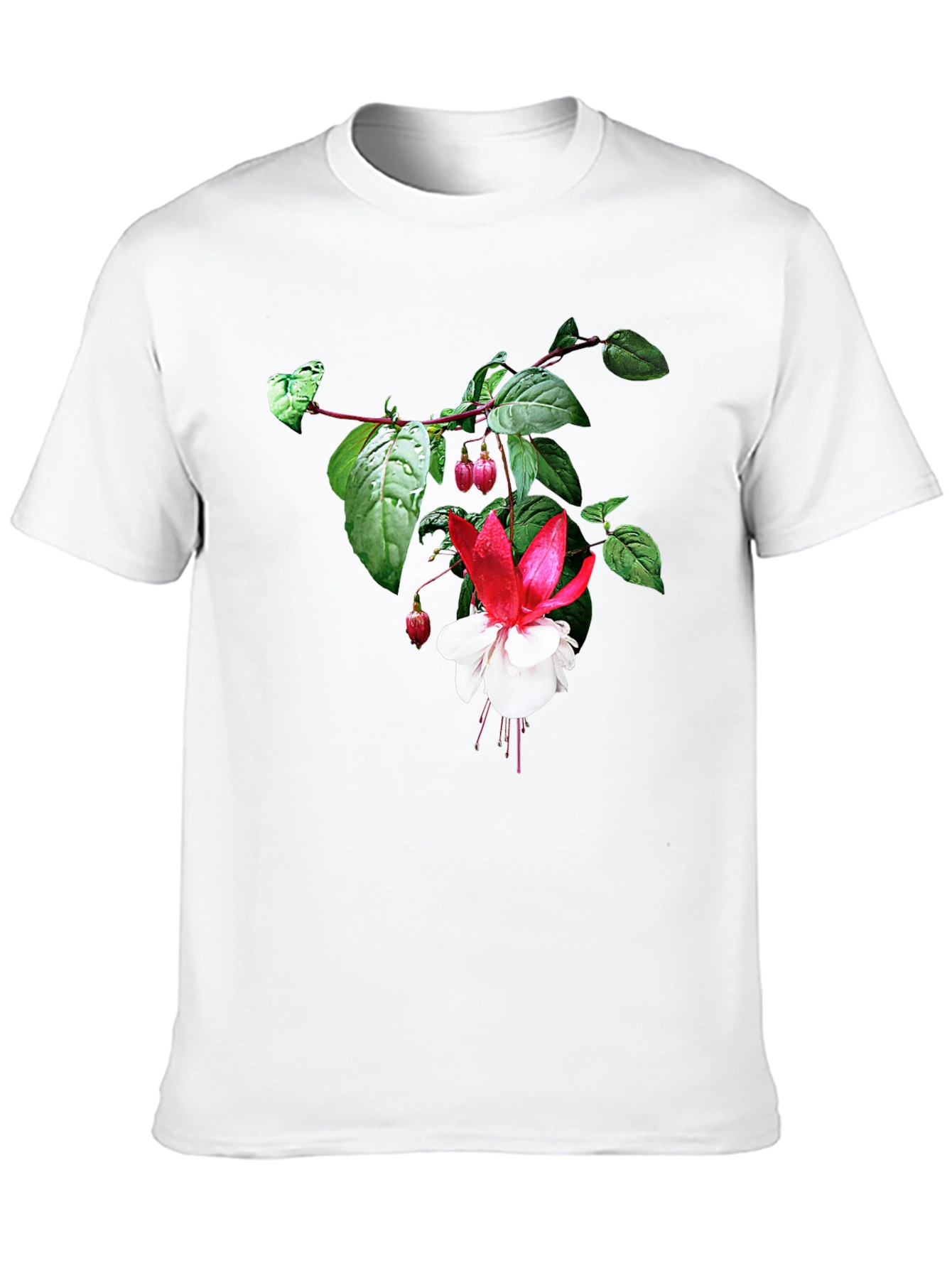 Black Floral Graphic Tee - Black Cotton Blend view 10