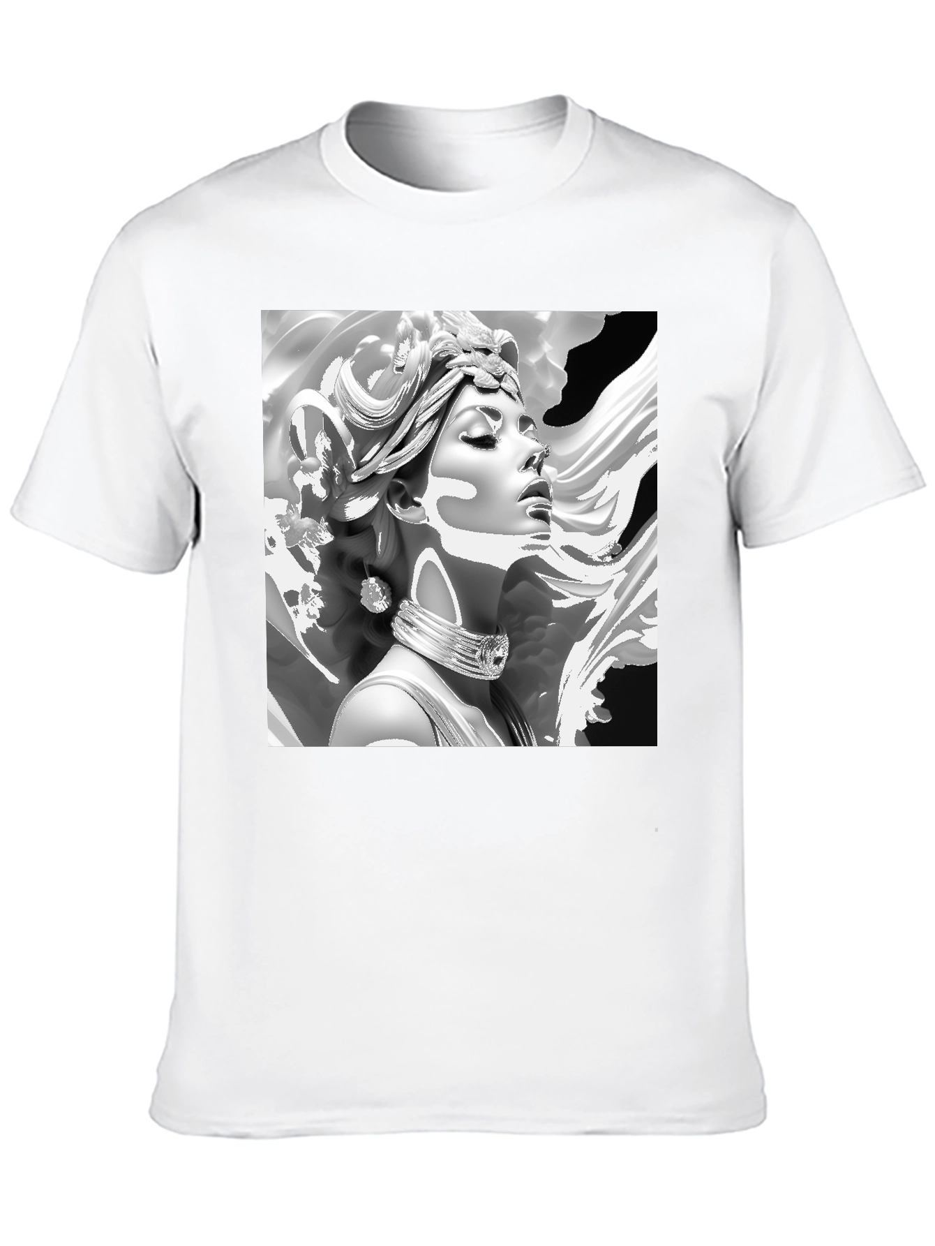 Black Elegant Medusa Graphic Tee - Classic Black view 10