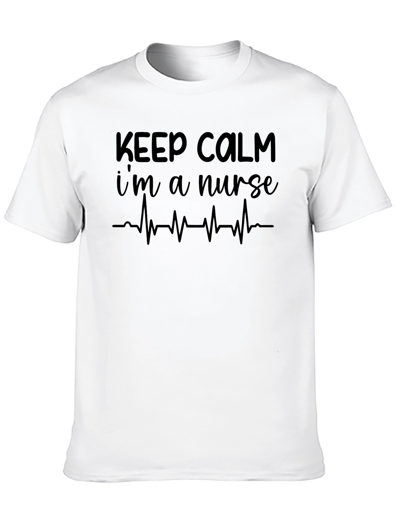 Black Keep Calm I'm A Nurse T-Shirt - Medical Apparel view 10