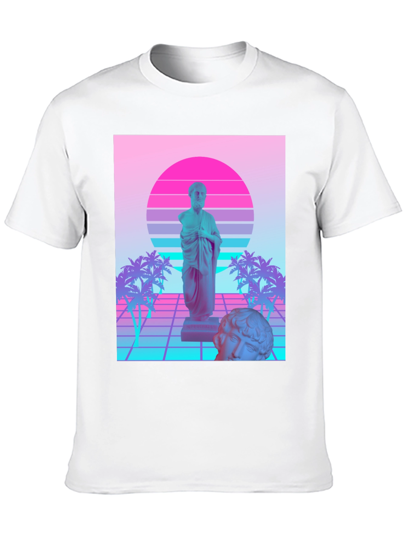 Black Vaporwave Statue T-Shirt - Retro Aesthetic Tee view 10