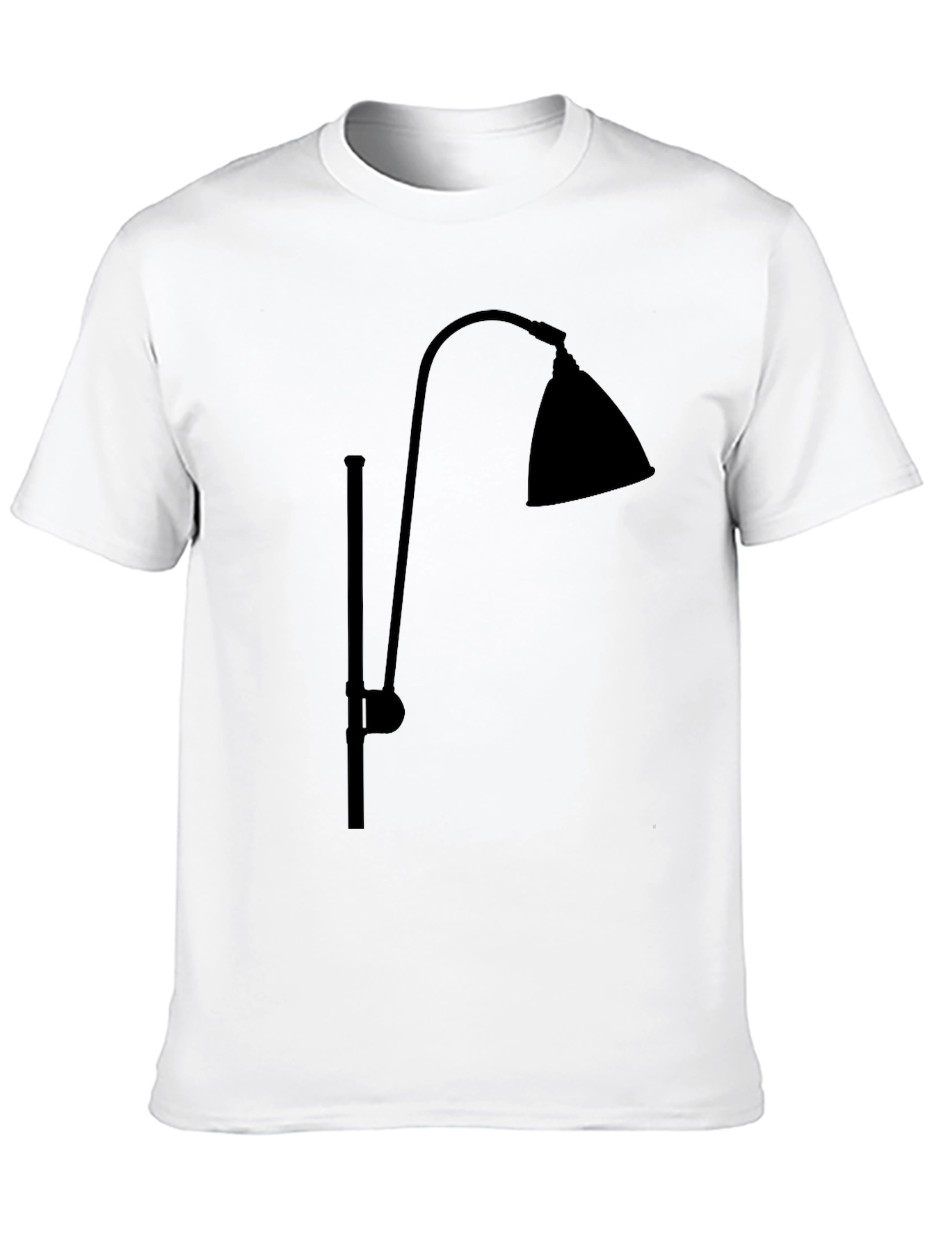 Black Modern Lamp Graphic Tee - Stylish Black T-Shirt view 10