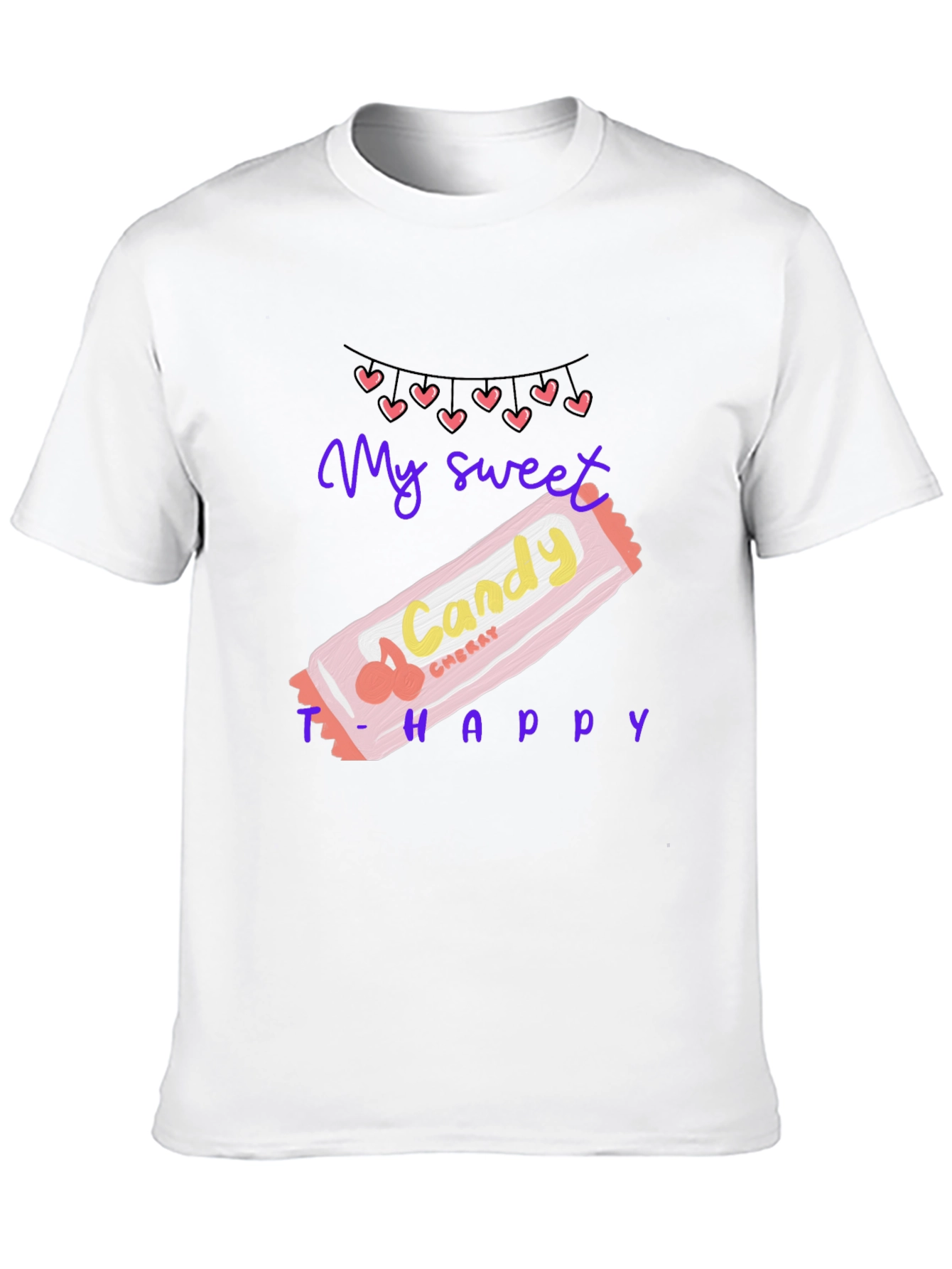 Black Sweet Candy Cherry Happy T-Shirt view 10