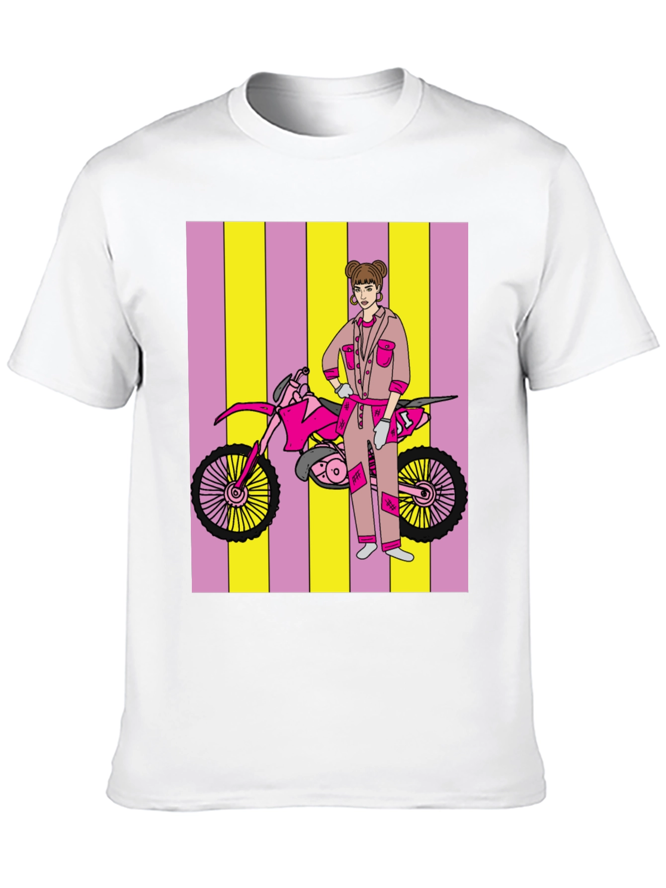 Black Motorcross Girl Graphic T-Shirt - Bold Style view 10