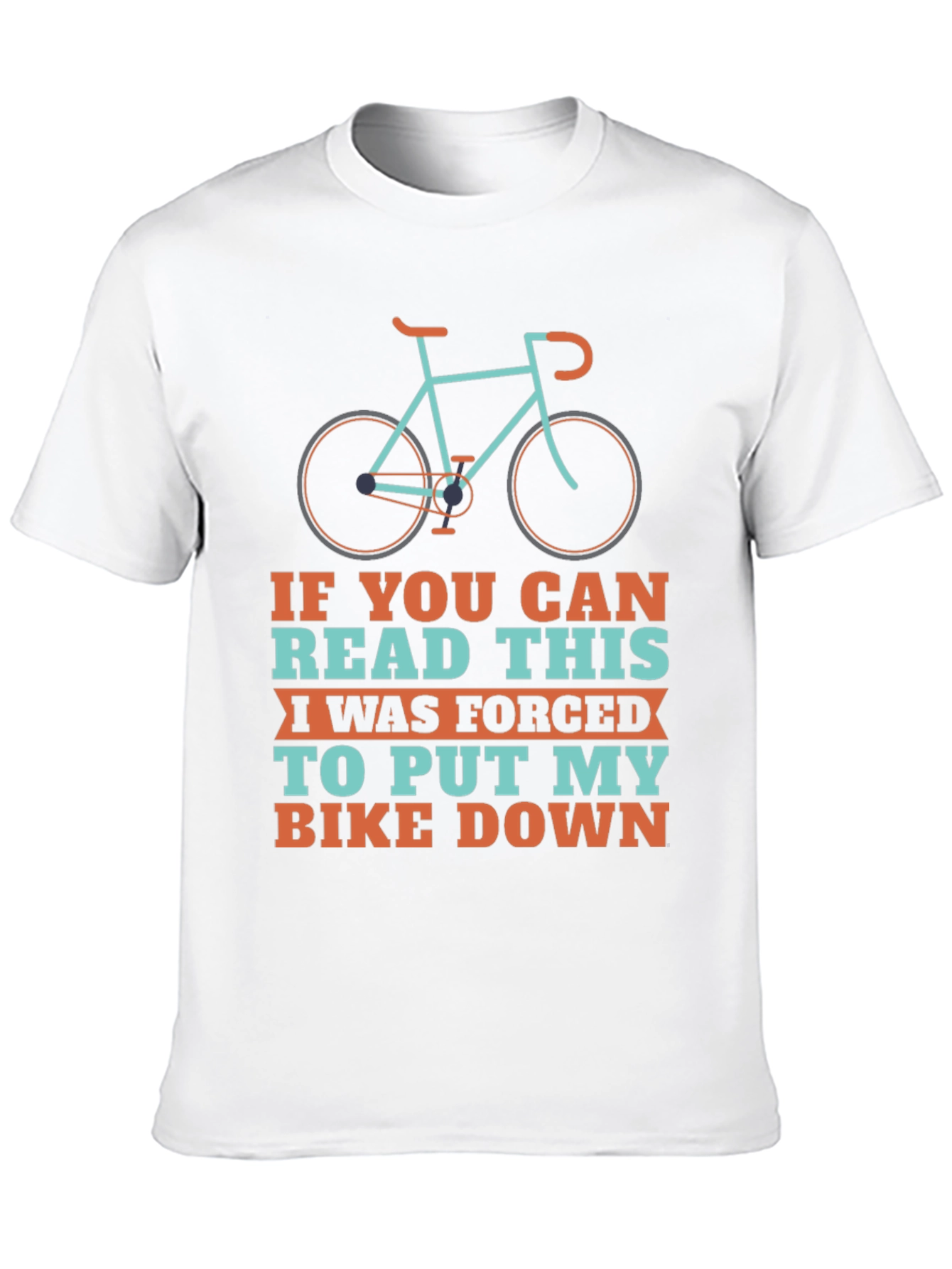 Black Funny Biker T-Shirt - "If You Can Read This" Cycling Tee view 10