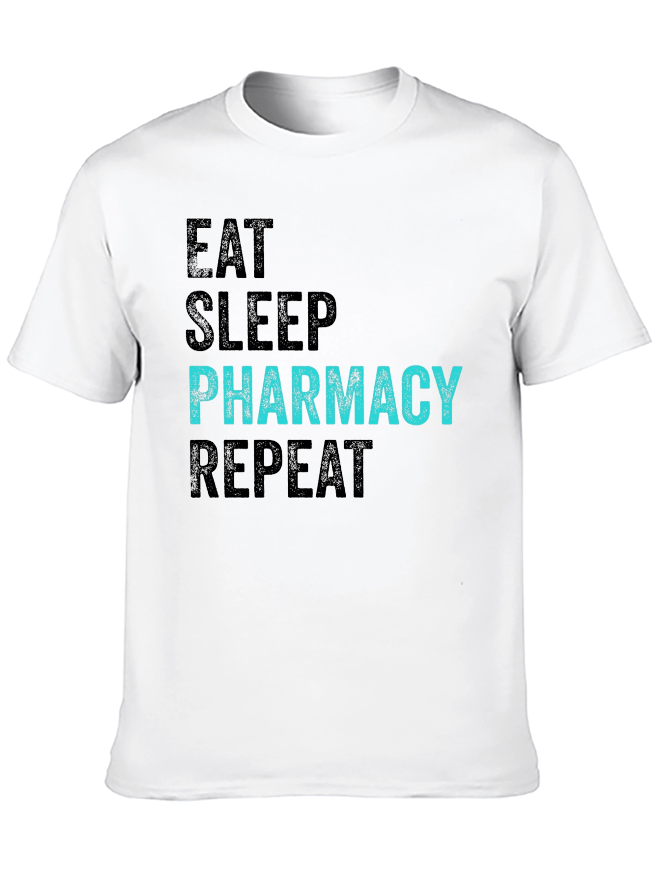 Black Eat Sleep Pharmacy Repeat Black T-Shirt view 10