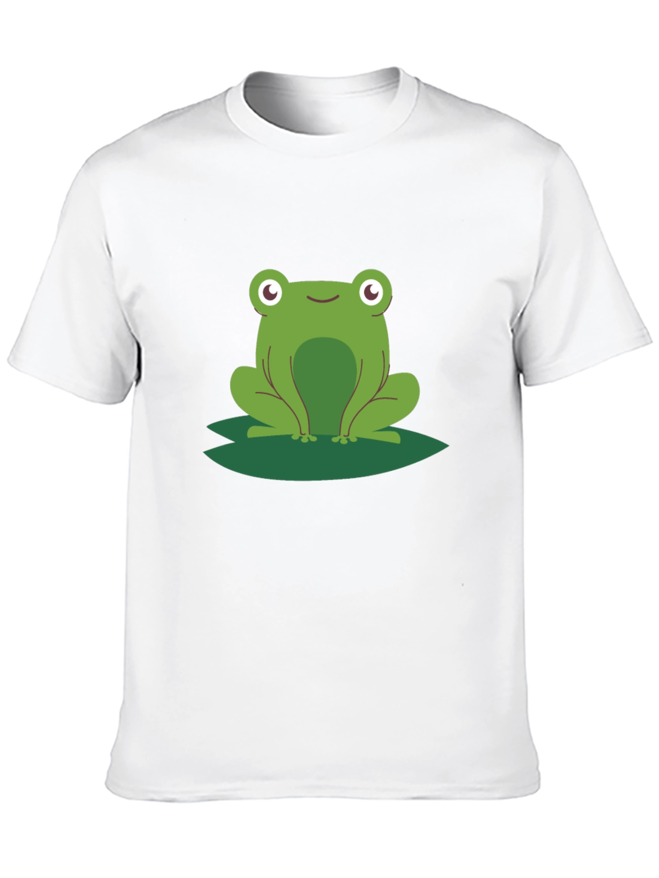 Black Frog on Lily Pad Graphic Tee - Black Cotton view 10