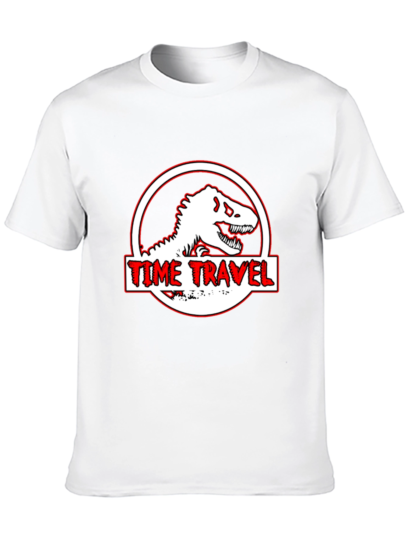 Black Time Travel Dinosaur Graphic Tee view 10