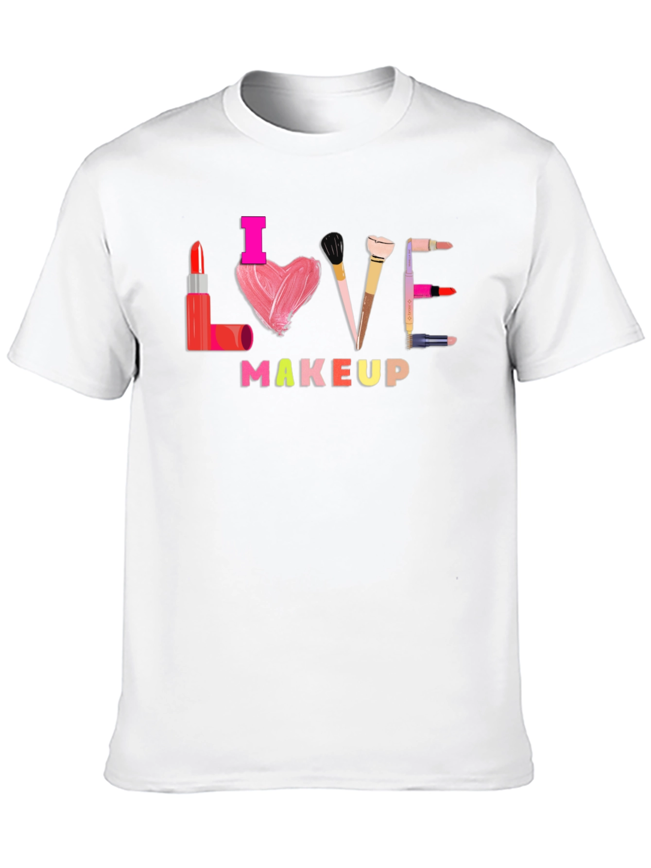 Black I Love Makeup T-Shirt view 10
