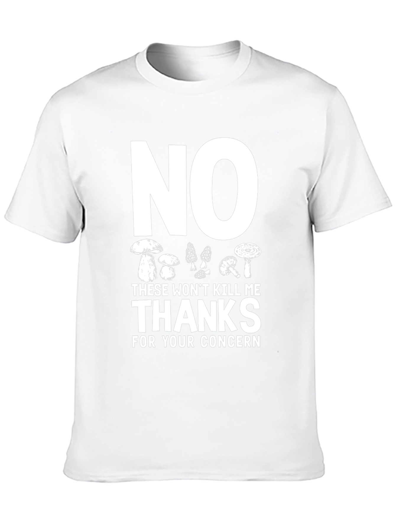 Black Mushroom Foraging T-Shirt - "No, Thanks!" view 10