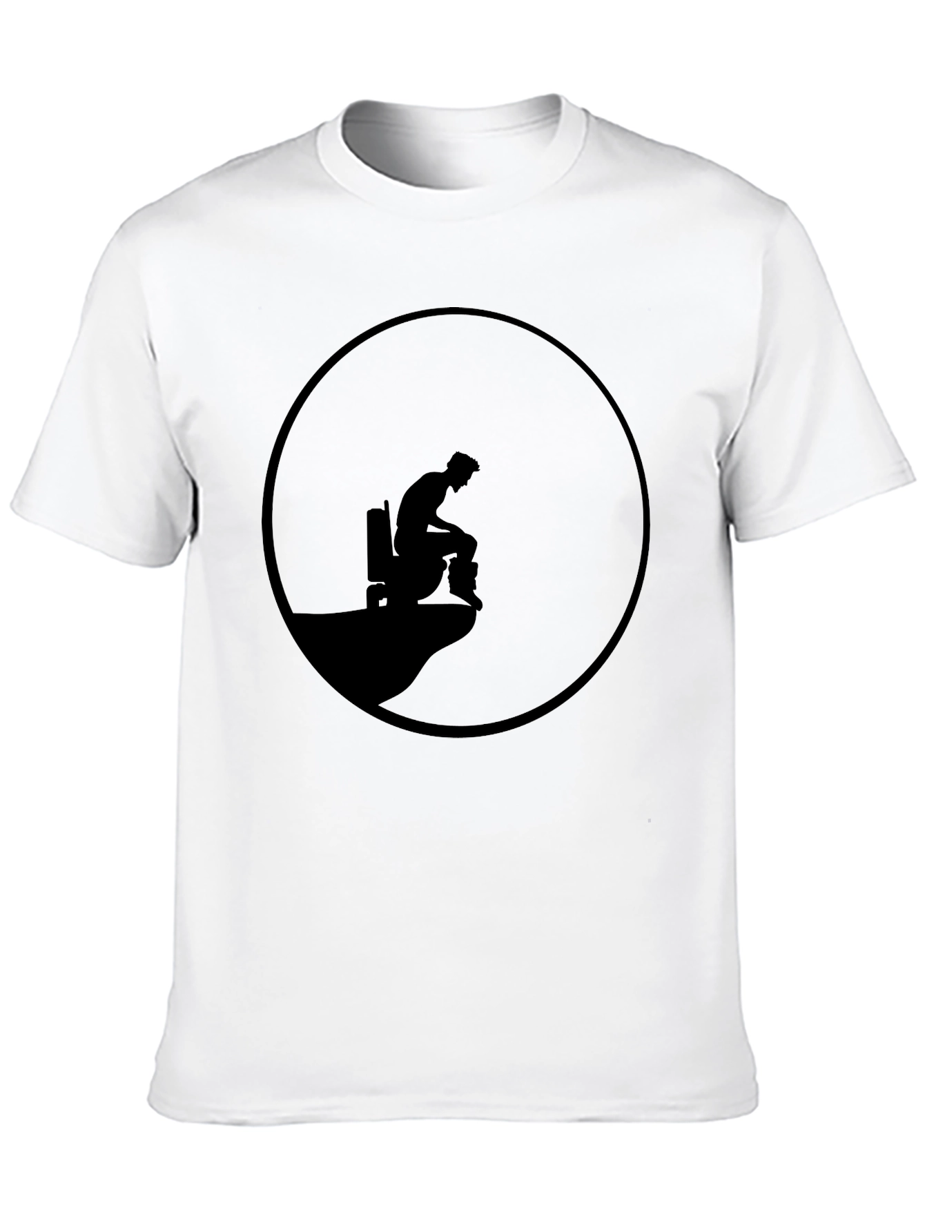 Black Men's Black Graphic Tee - Cliff Edge Design view 10