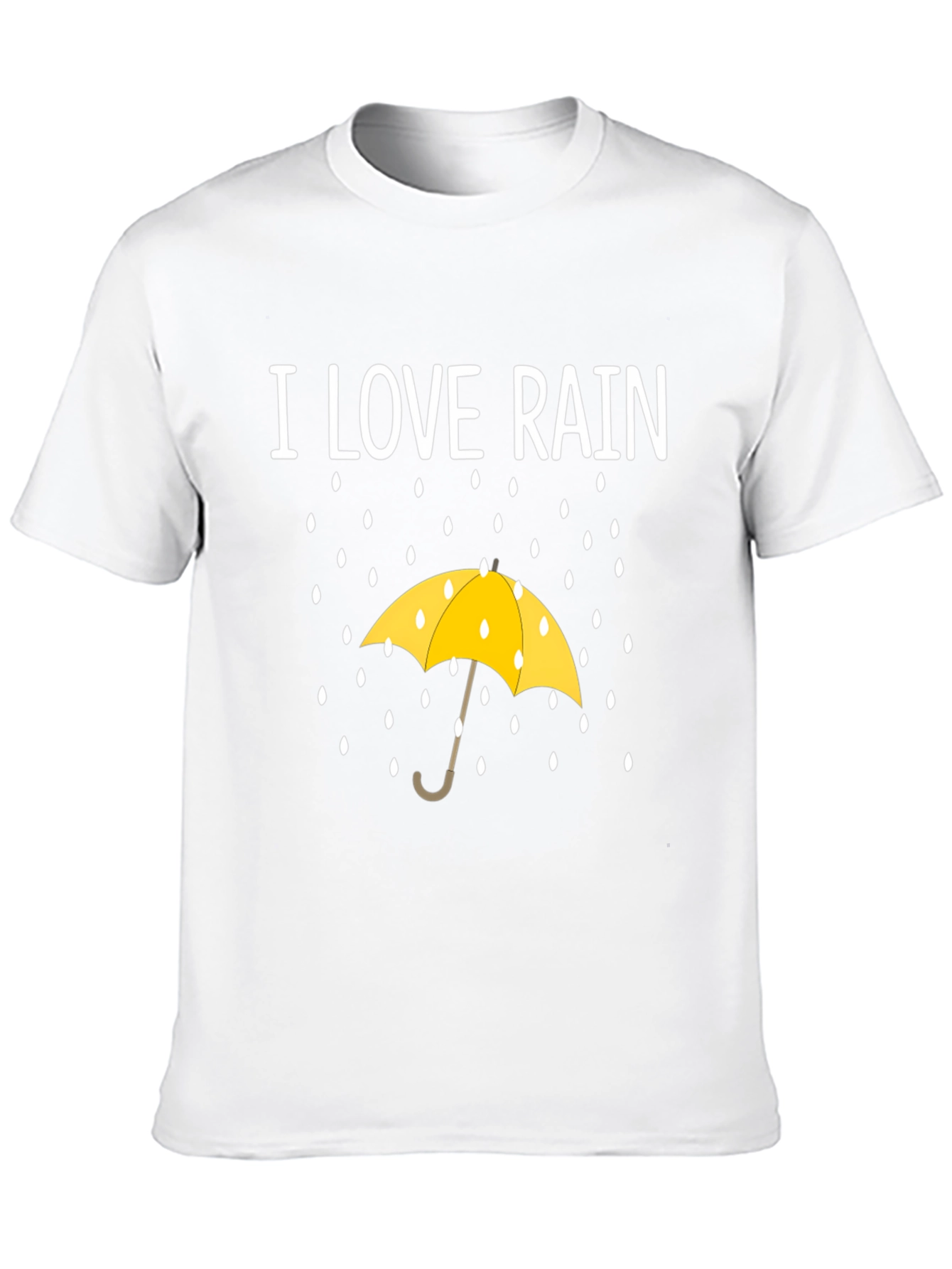 Black I Love Rain T-Shirt - Weather Umbrella Graphic Tee view 10