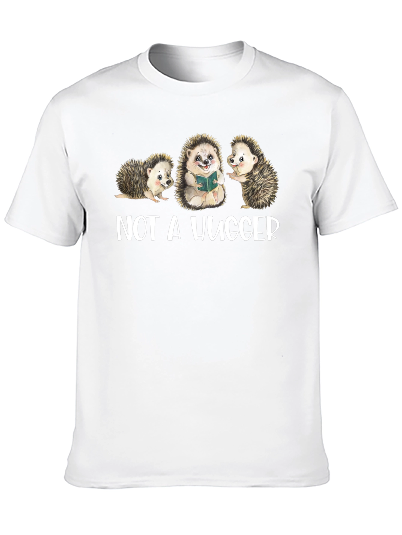 Black Not A Hugger Hedgehog Graphic Tee view 10