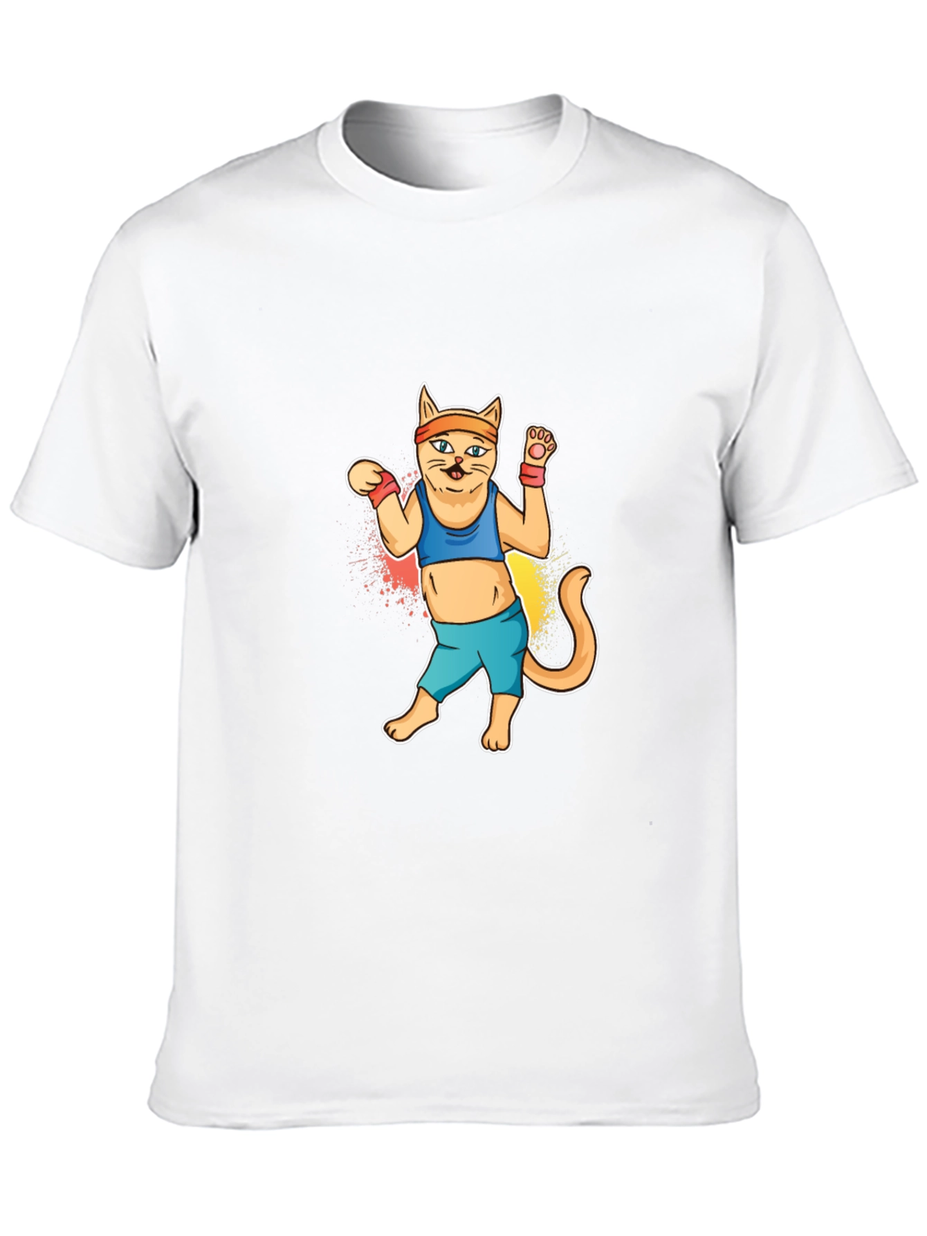 Black Workout Cat Graphic Tee view 10