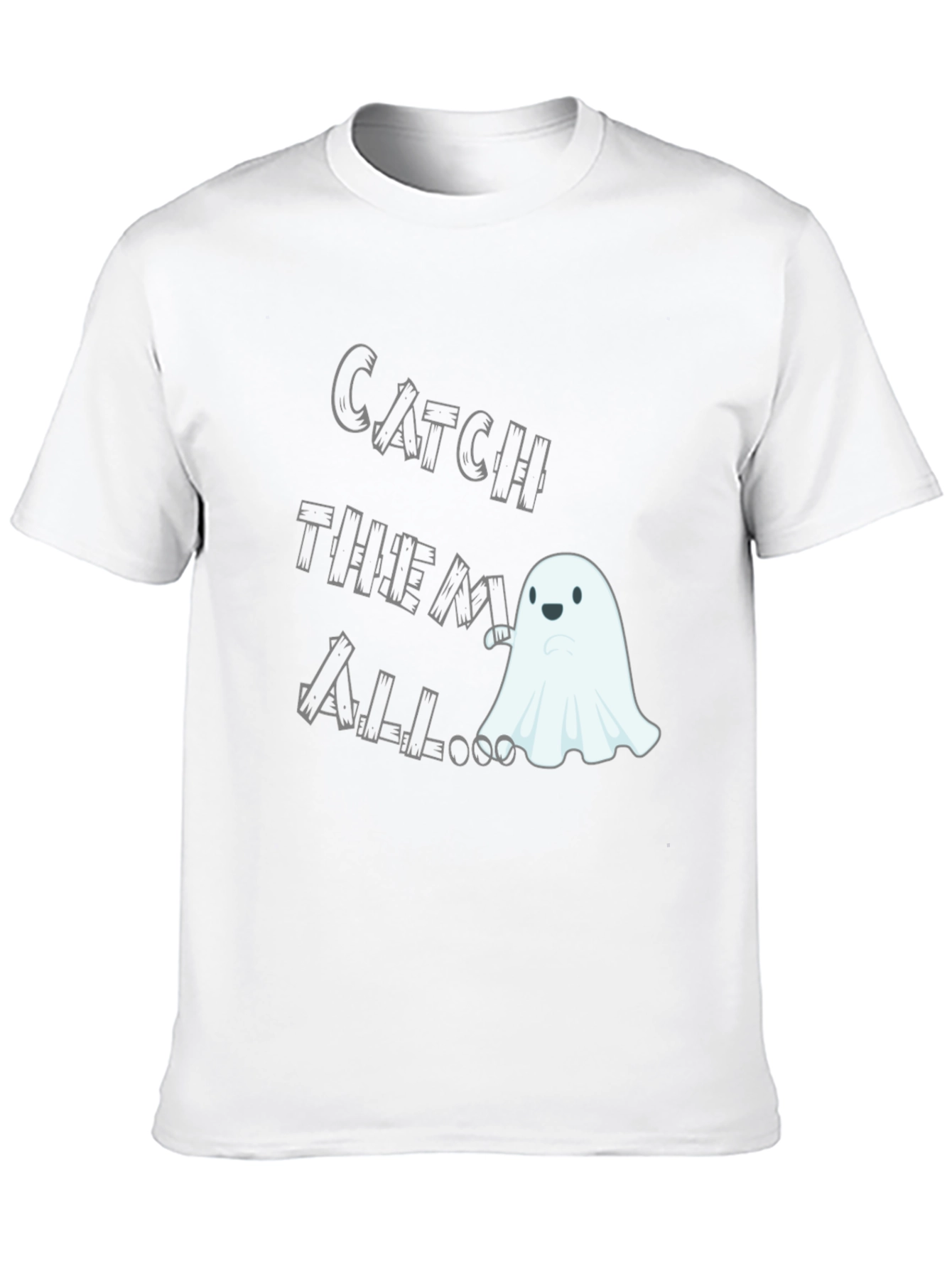 Black Catch Them All Ghost T-Shirt - Spooky Season Fun! view 10