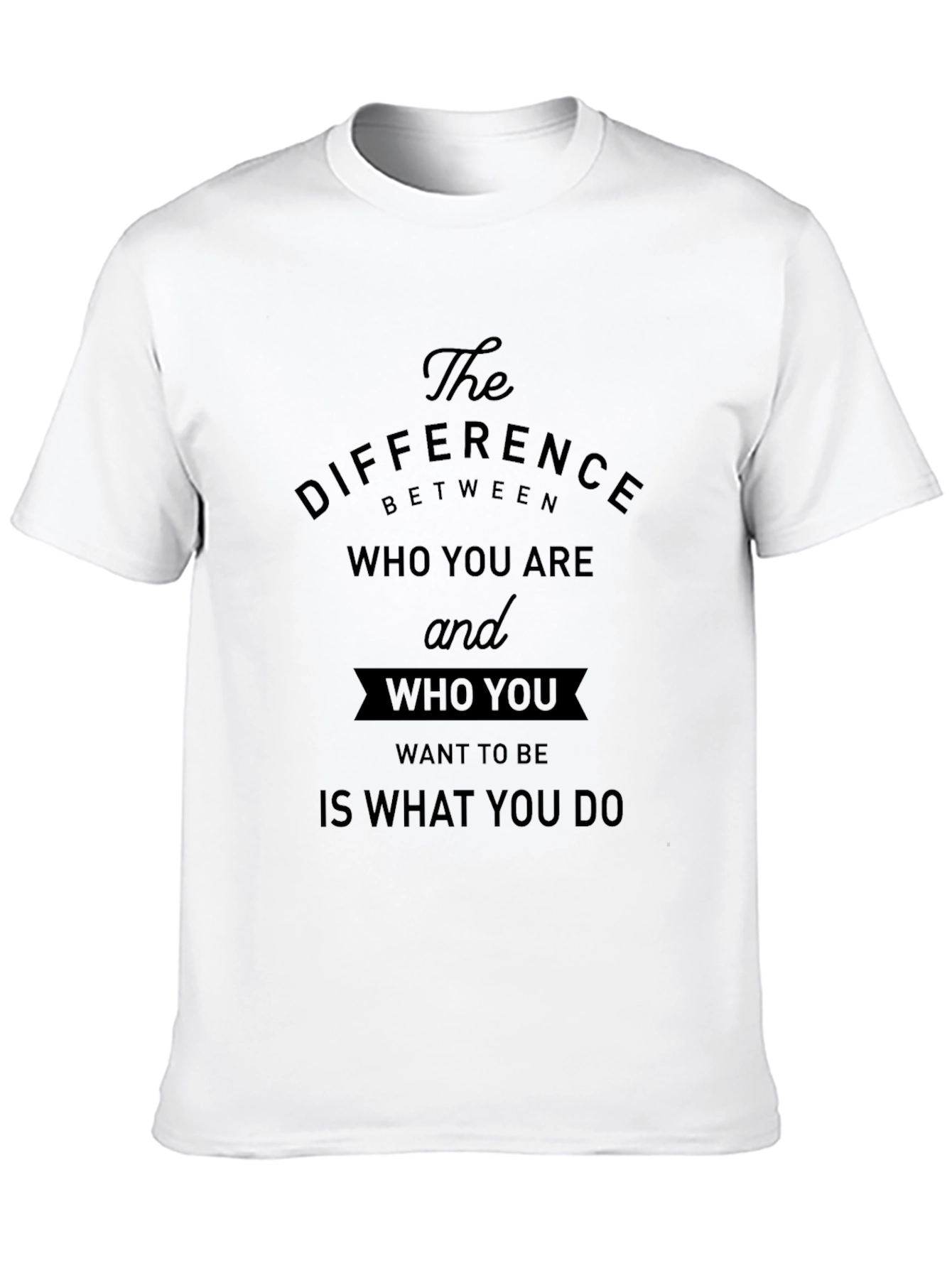 Black Motivational Quote T-Shirt: Be the Difference view 10