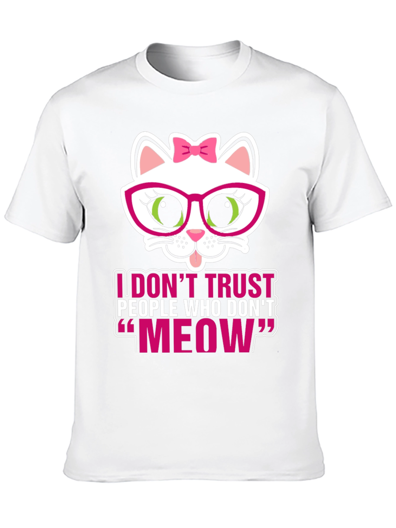 Black Funny Cat Lover T-Shirt - I Don't Trust People Who Don't Meow view 10