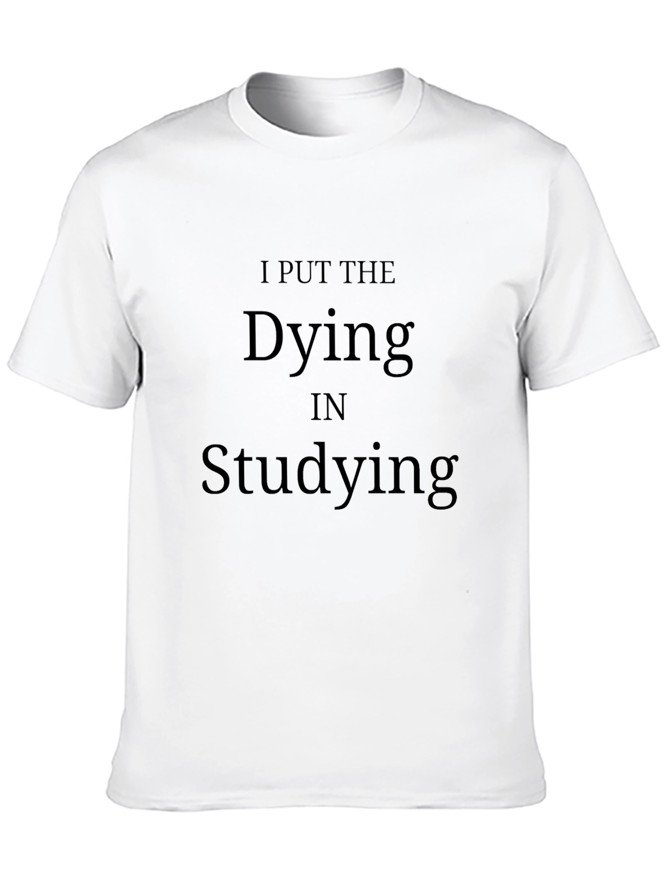 Black Dying in Studying Graphic Tee - Black view 10