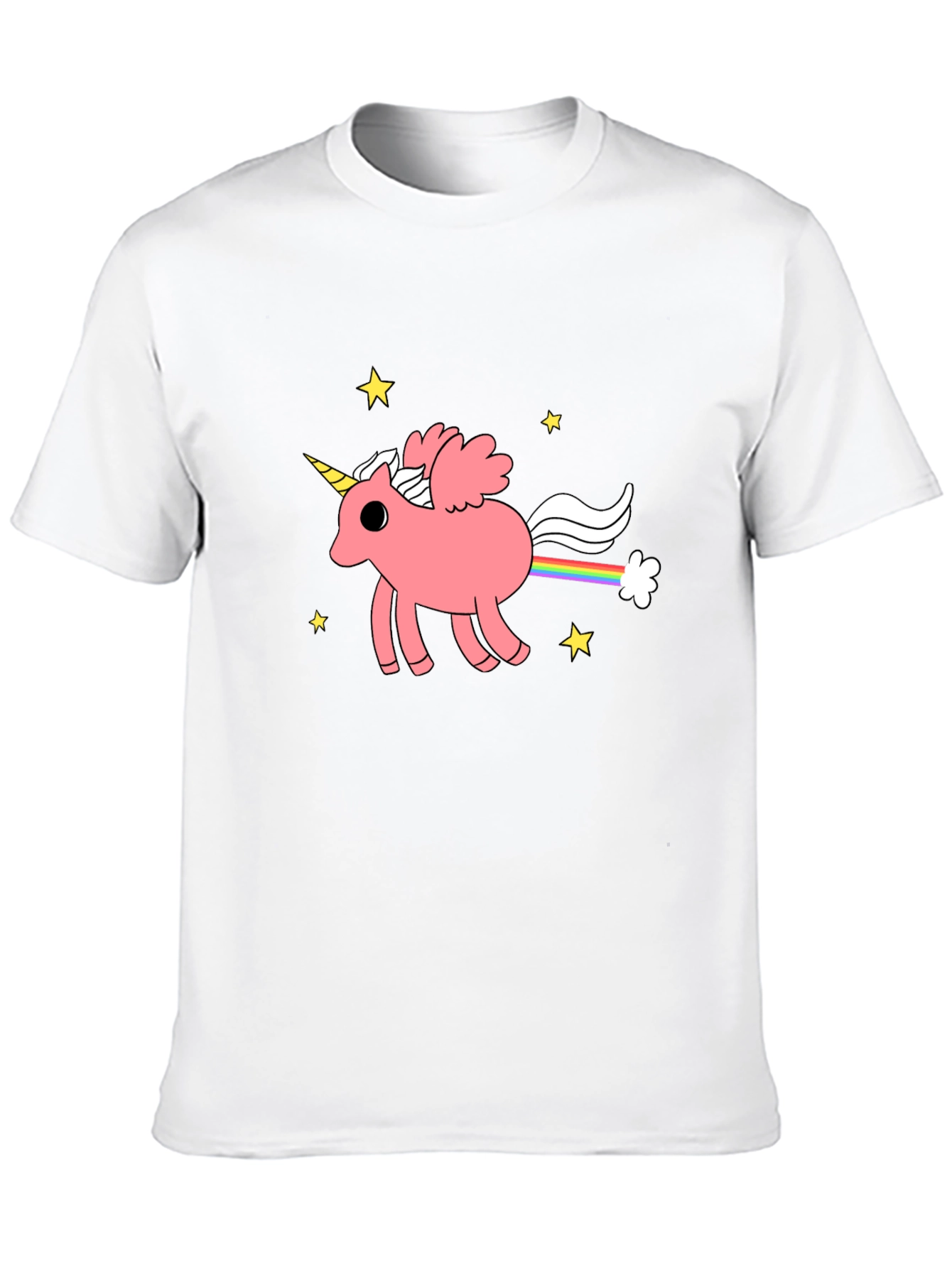 Black Unicorn Rainbow Poop Graphic T-Shirt view 10